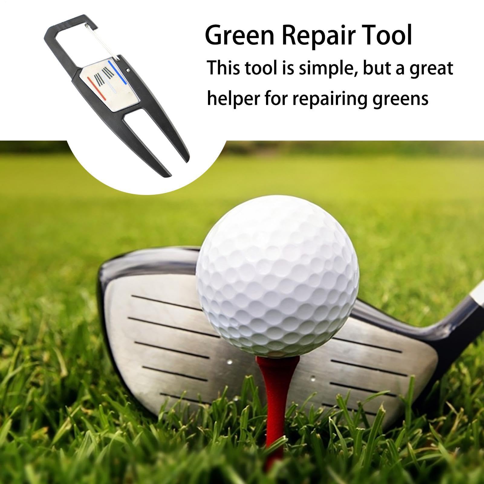 Strumento Riparazione Divot Golf con Pennarello Magnetico e Pulsante Pop-up, Marcatori Palline da Golf