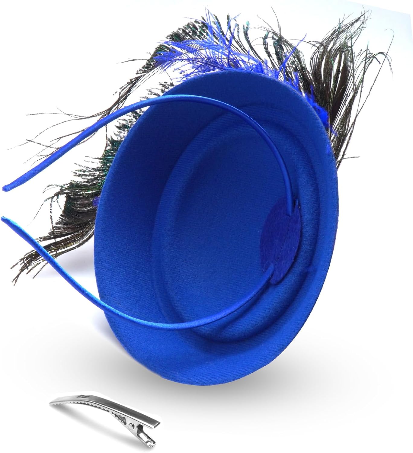 Handmade Fascinator Feather Hat on a Headband and a Clip 20s Pillbox Hat for Derby Horse Race Brunch Party Cocktail Headwear