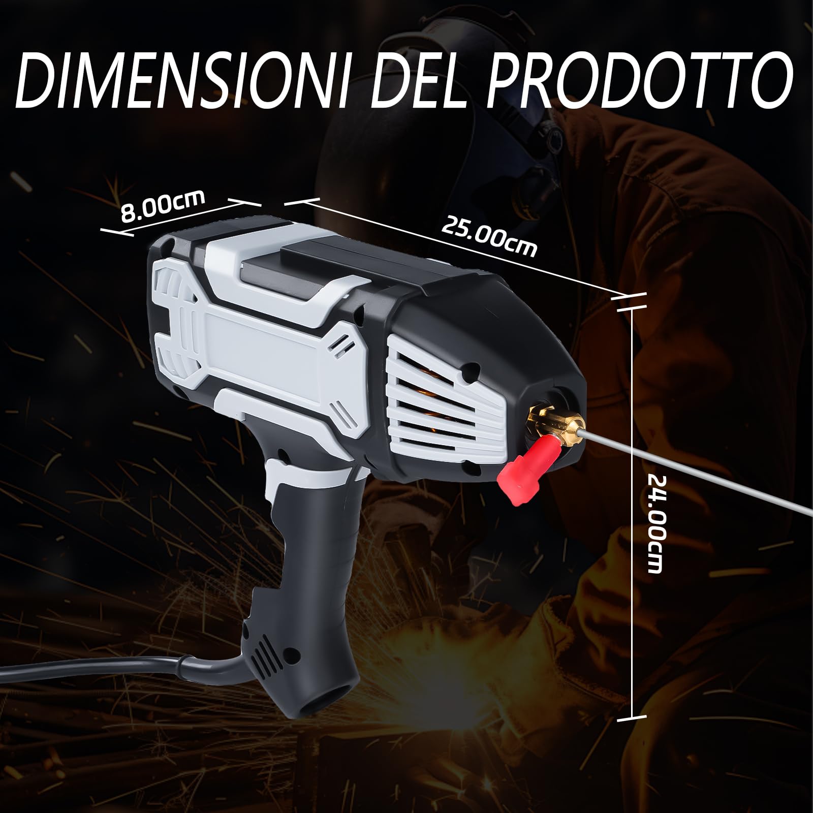 Saldatrice portatile per elettrodi a mano, saldatrice ad arco, 220V/3000W, saldatrice portatile Arc con inverter IGBT, corrente di uscita 20–200A