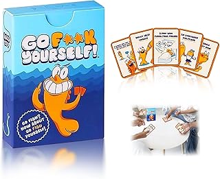 Kicttule Go Fuck Yourself Card Game for Adults - 48 Swear Word Playing Cards, Stress Relief Party Game for Game Nights wit...