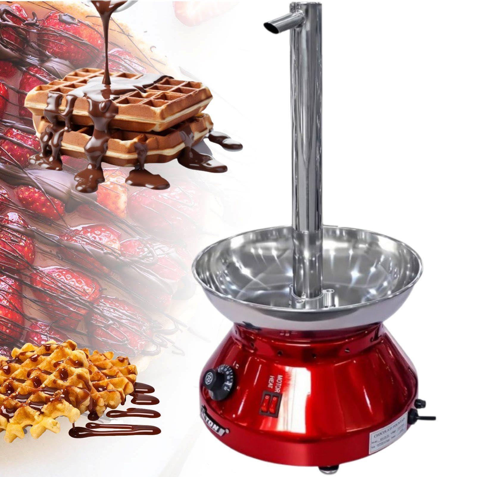 MhWrughts Commercial Chocolate Fountain Machine, Stainless Steel Faucet Chocolate Melter with Smooth Flow Control and 3000ML Capacity for Buffets & Catering Events