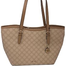 Nine West Women's Kieran Light Khaki Logo Tote