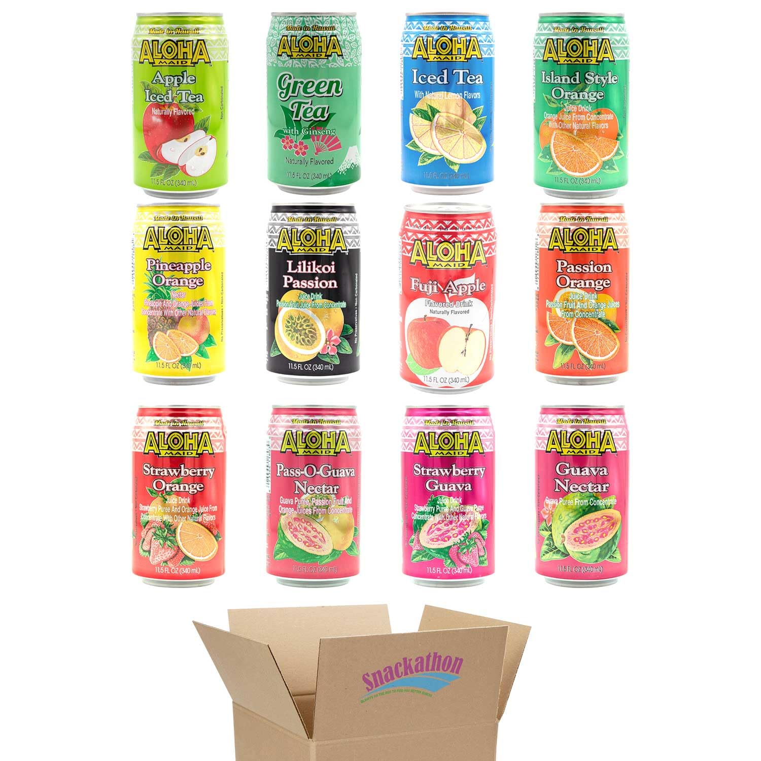 Amazon.com: Aloha Maid Drinks, Variety, 1 Can per Flavor, Total 12