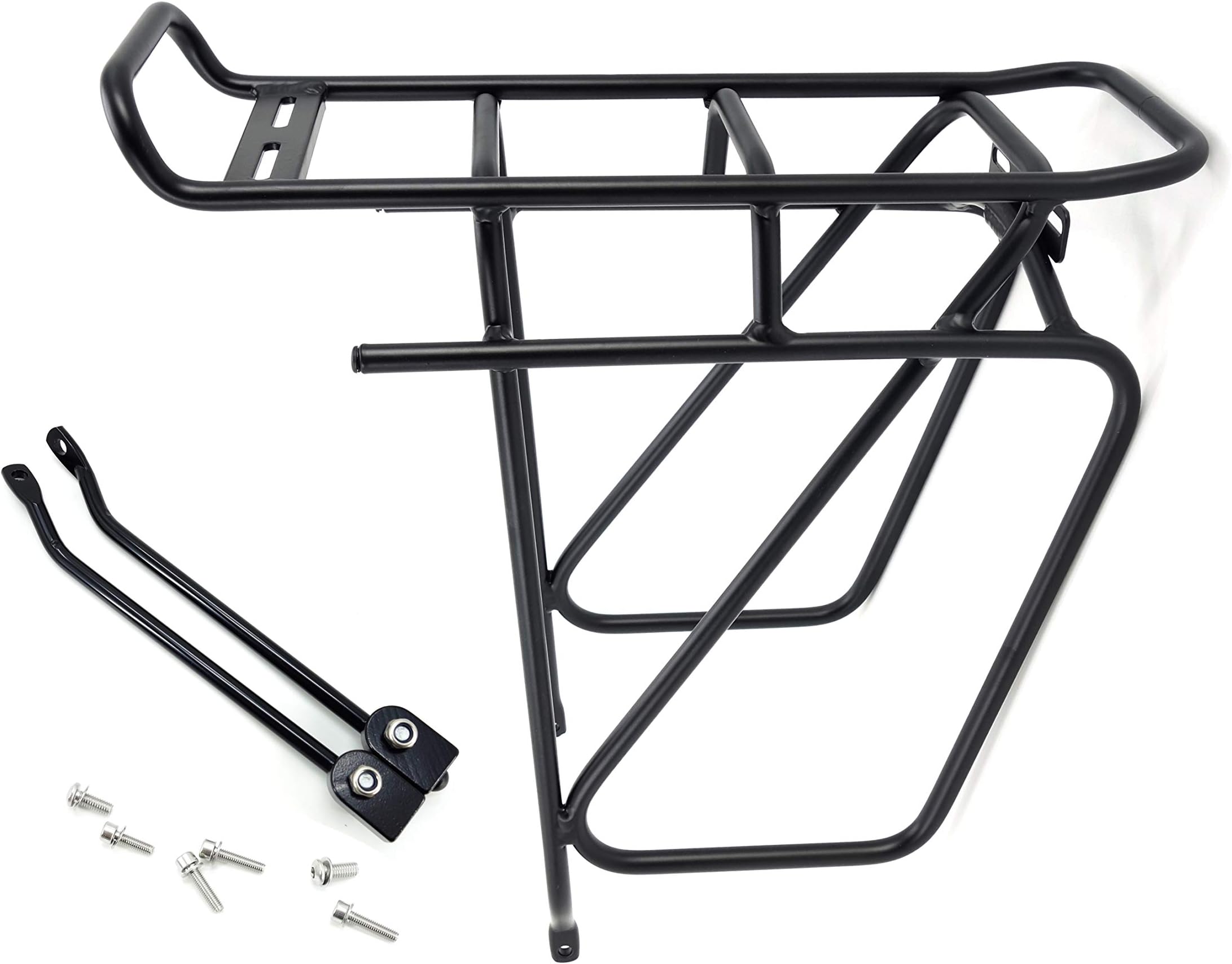 JGbike Bike Cargo Rack for 26" 27.5" Bicycle Touring Carrier for V-Brake Disc Brake Mount, Integrated Design Frame-Mounted for Heavier Top & Side Loads