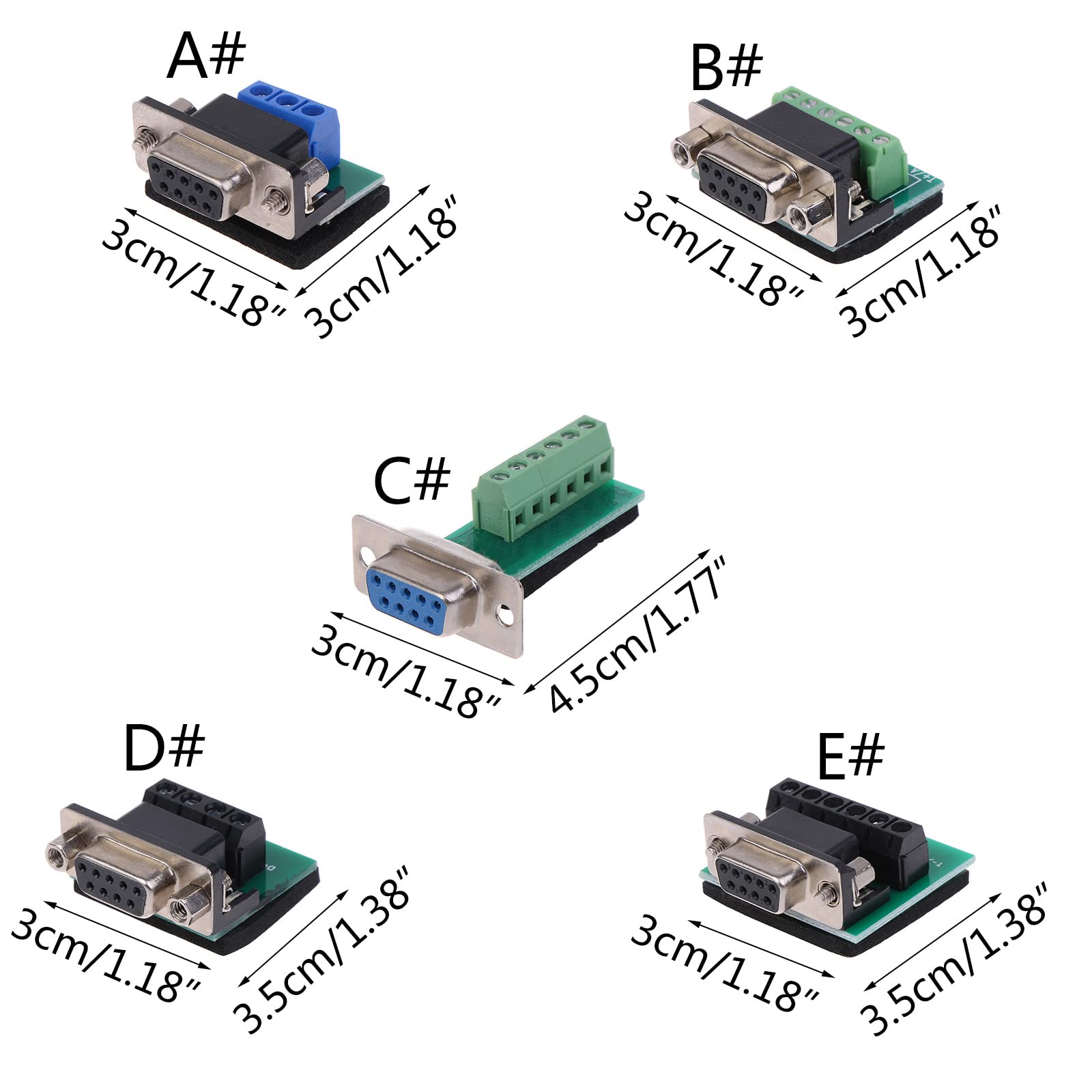 Connettore DB9 Maschio/ Femmina D-SUB - Adattatore RS232 Per Segnale Seriale, Piastra Di Montaggio - Foto 7