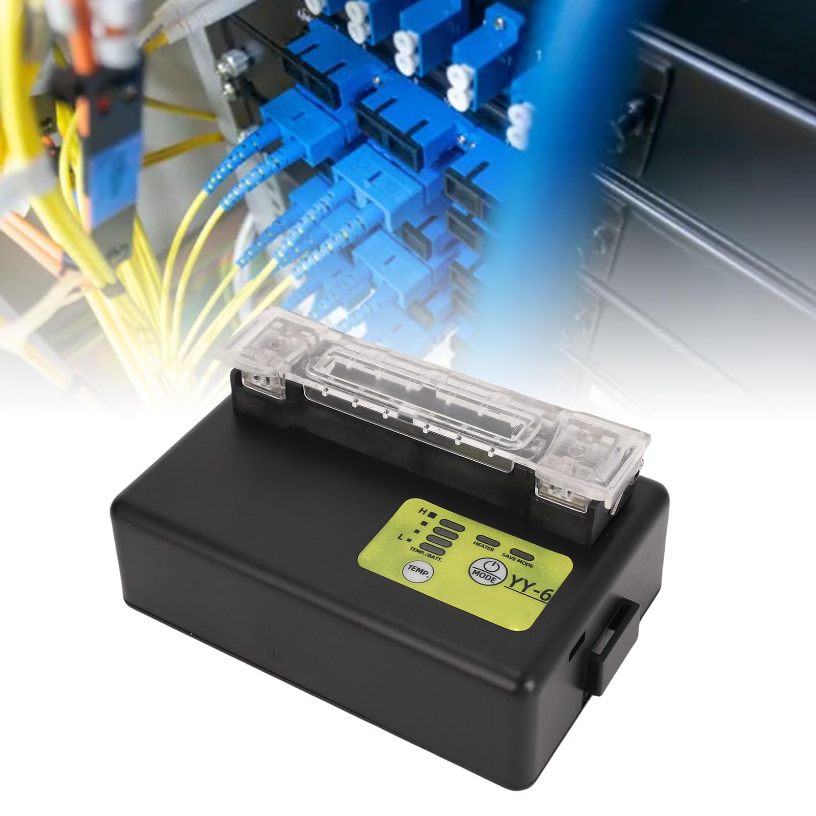 Calentador de empalmador de fusión Horno de calentamiento de tubo termorretráctil externo Accesorios de máquina de empalme de fibra óptica con batería de iones de litio para