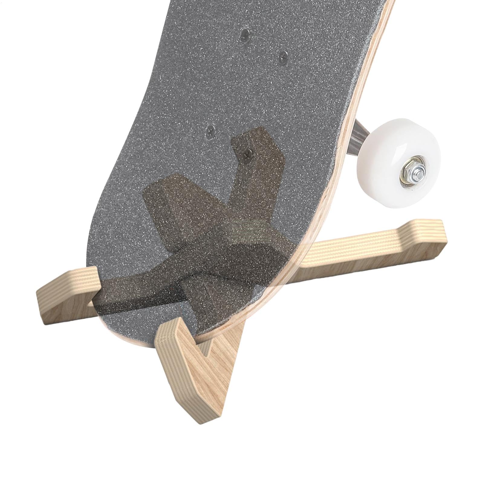 Skateboard-Ständer, Skateboard-Halterung, stilvolles bodenstehendes Holz-Snowboard-Display Rack für Enthusiasten und Sammler, 26,5 cm, platzsparendes Design