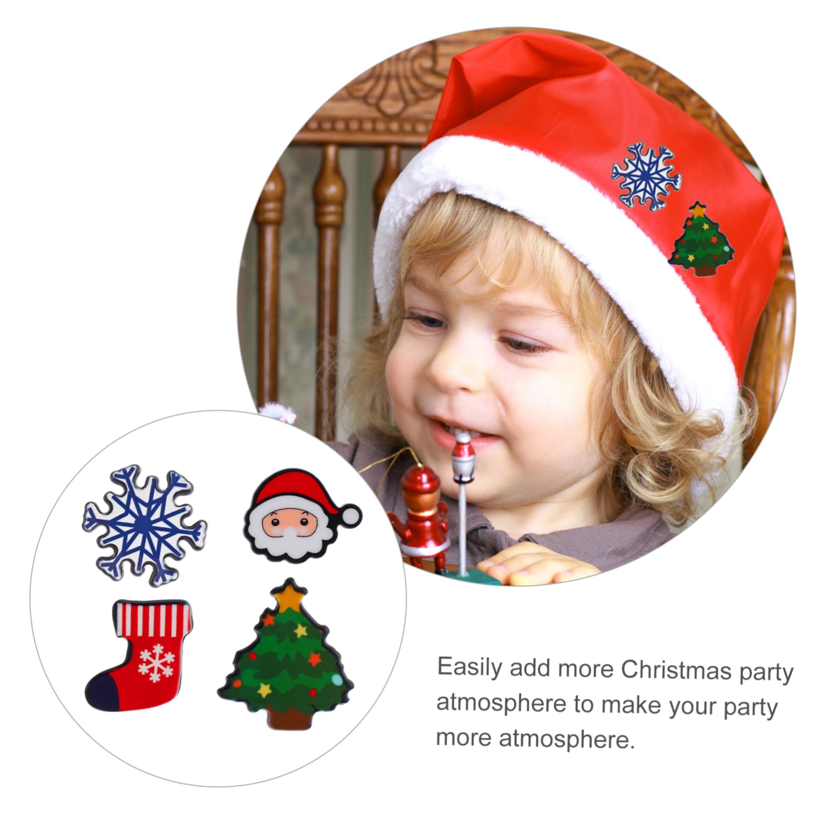 COLLBATH 8 Broches de Solapa de Dibujos Animados Navidad Estilo para Fiestas Temáticas de Niños y Adultos Estilo Aleatorio