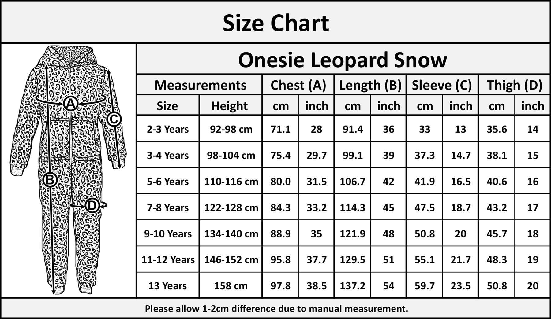 A2Z 4 Kids Jungen Mädchen Weich Flauschig Leopard Rosa Grau Onesie Einteiler Weihnachts Overall Alter 2-13
