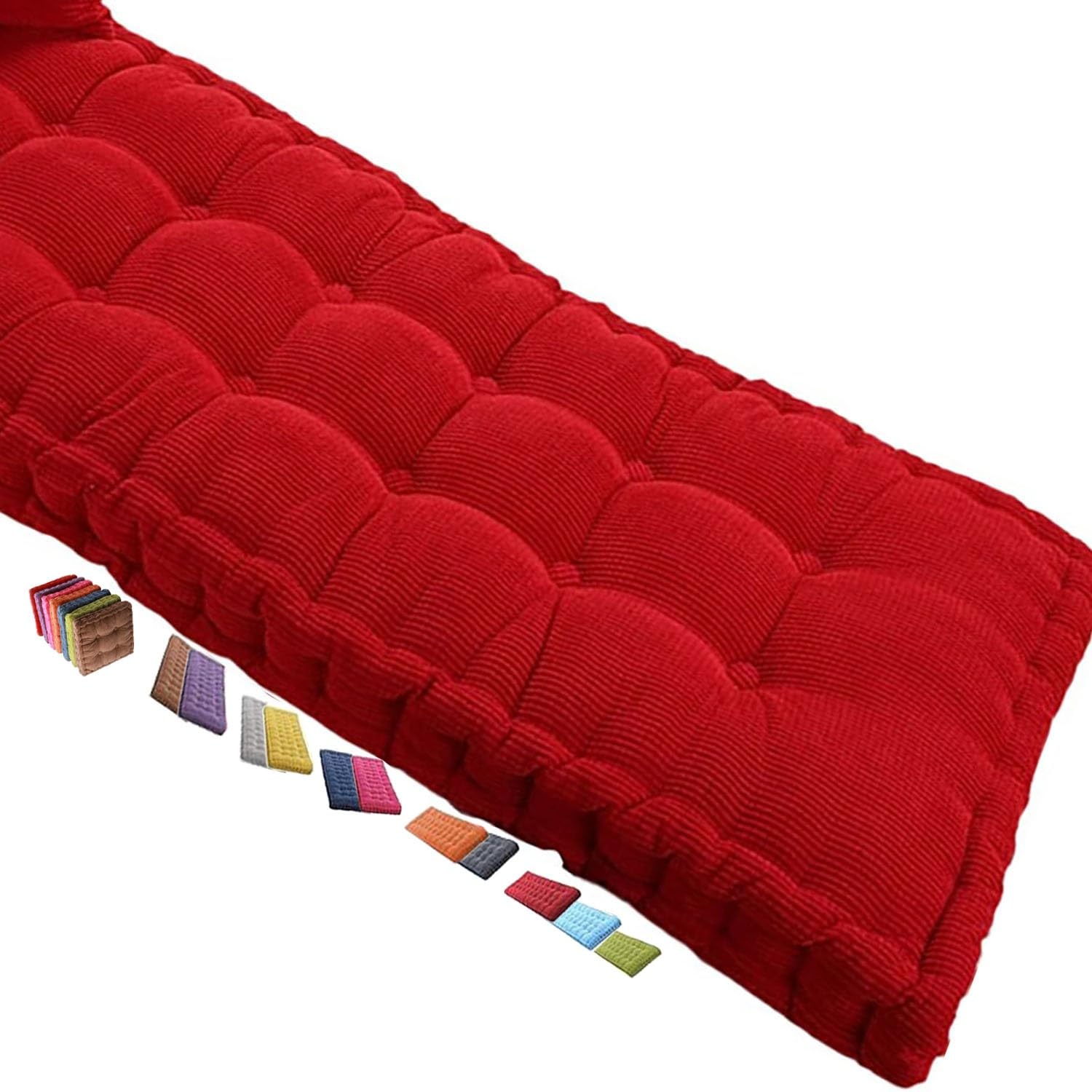 Coussin de banc 110x40 cm rouge anti-douceur pour canapé de porche inconfortable