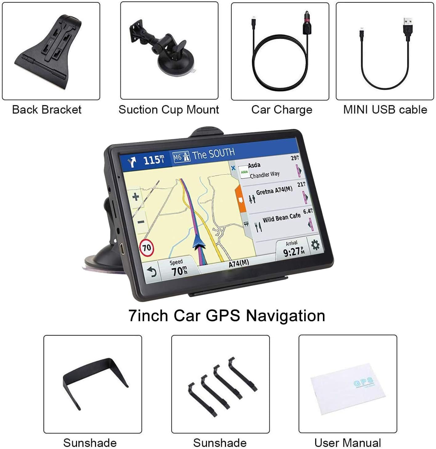 Best Deal 🛒 GPS Navigation for Car, Latest 2021 Map 7 inch Touch Screen Car GPS 256-8GB, Black Friday - 80% OFF GPS Navigation for Car, Latest 2021 Map 7 inch Touch Screen Car GPS 256-8GB,