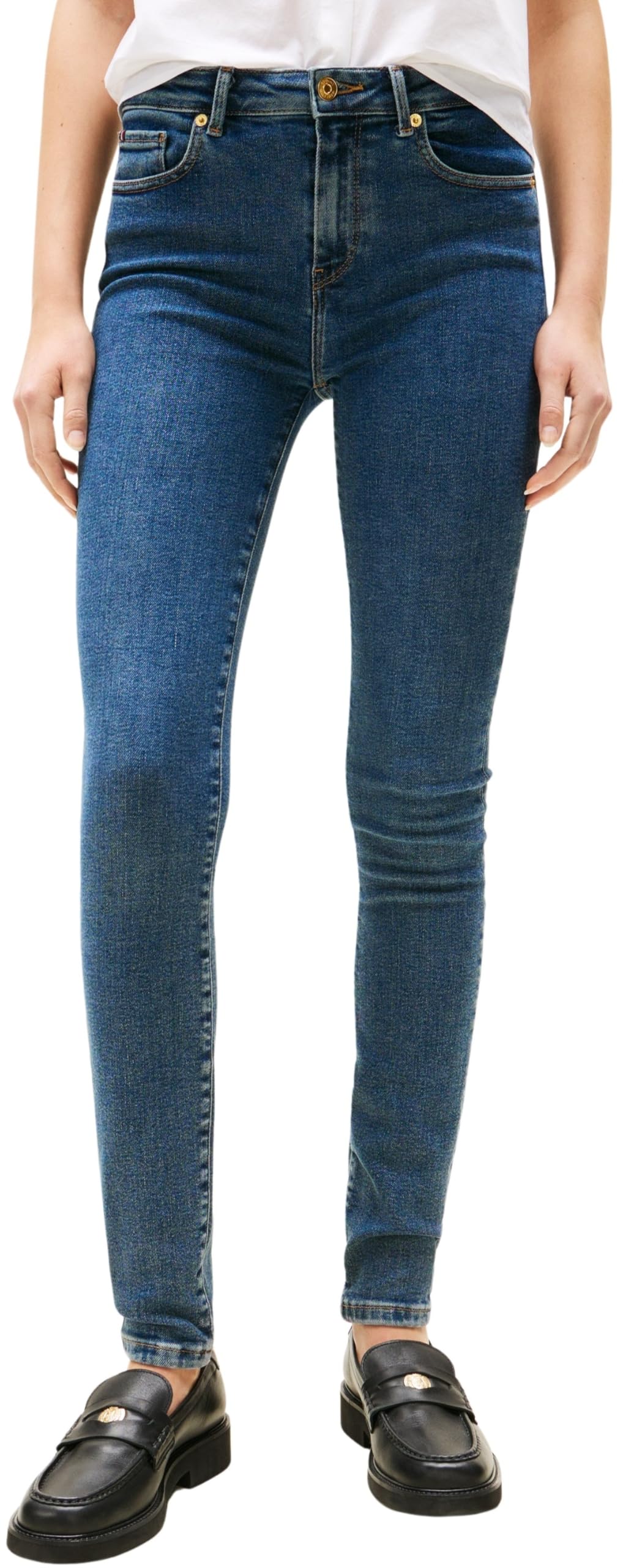 Tommy Hilfiger Vaqueros Mujer DEE como Skinny Talle Medio