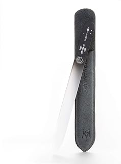 Glass Nail File in Suede Sleeve - Exist On Your Own Terms - Professional Crystal Nail File for Natural Nails - Ideal Manicure & Pedicure Tool for Smooth, Easy Shaping - Nail Care Gift