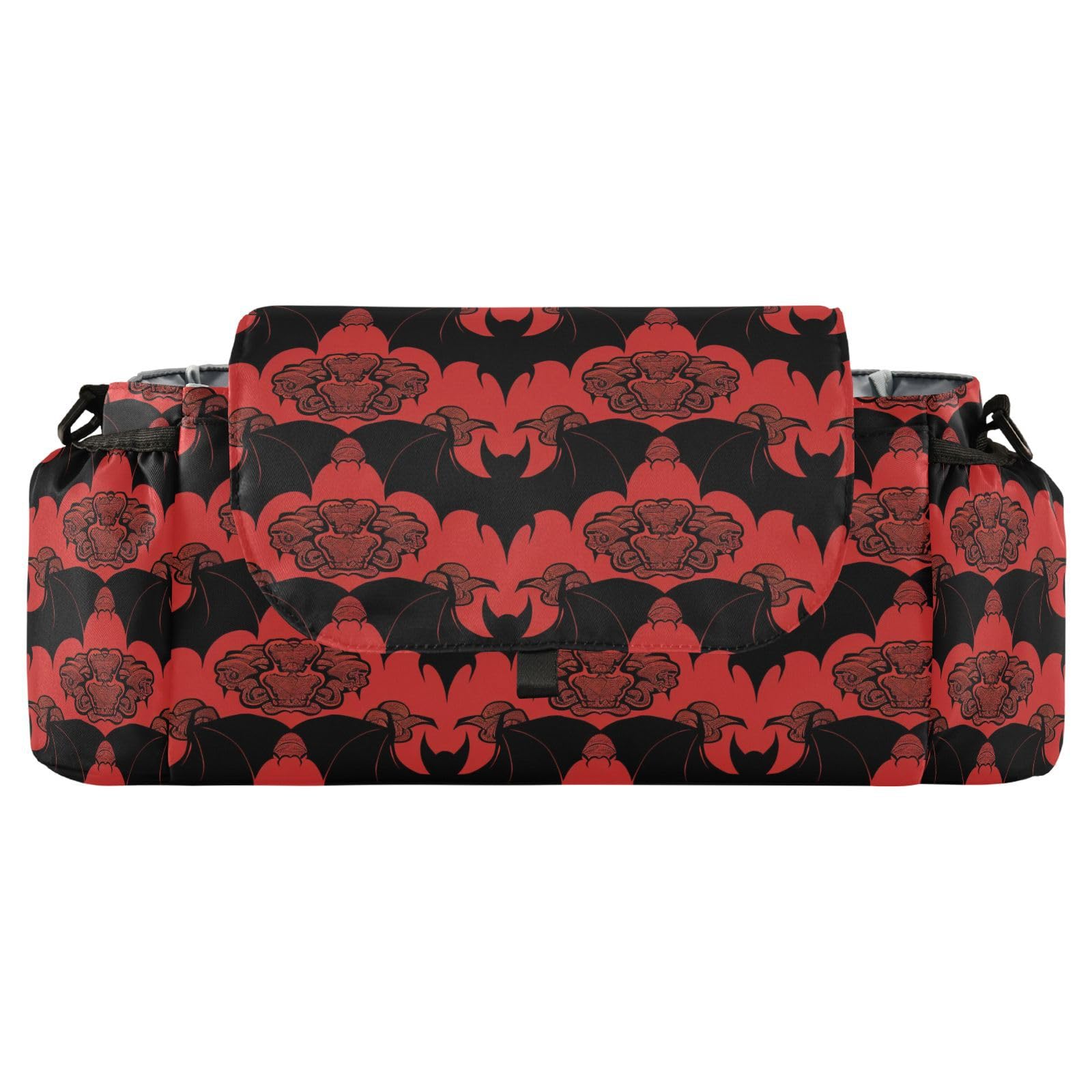 miaozhen Vampire Bat Red Black stroller organizer and cup holder diaper caddy baby bottle holder bolsa para carreola gancho para carriola