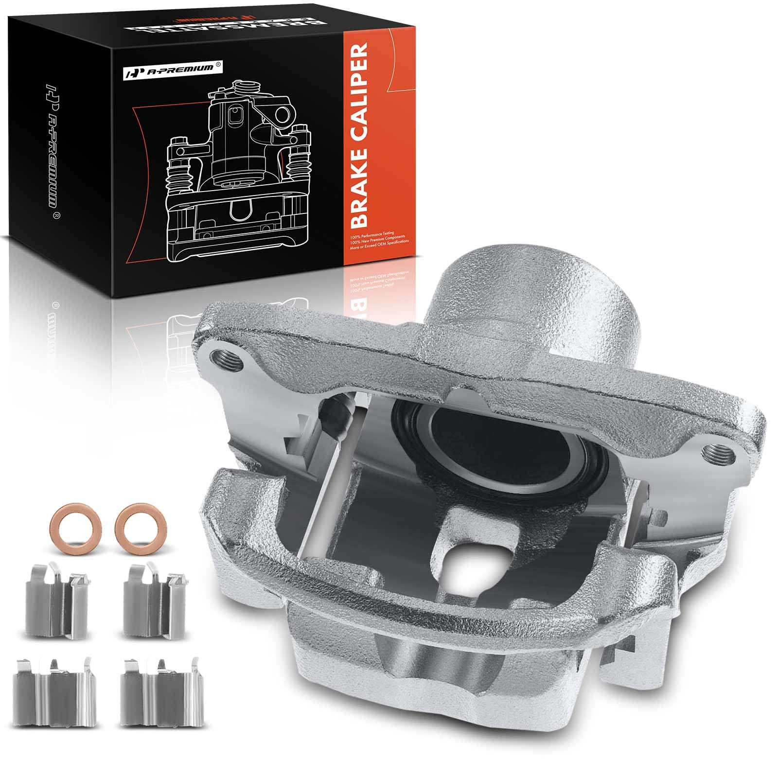 2-Piece Front Brake Caliper Assembly With Bracket For 2002-2006 Toyota Camry (2.4L L4 & 3.0L V6)