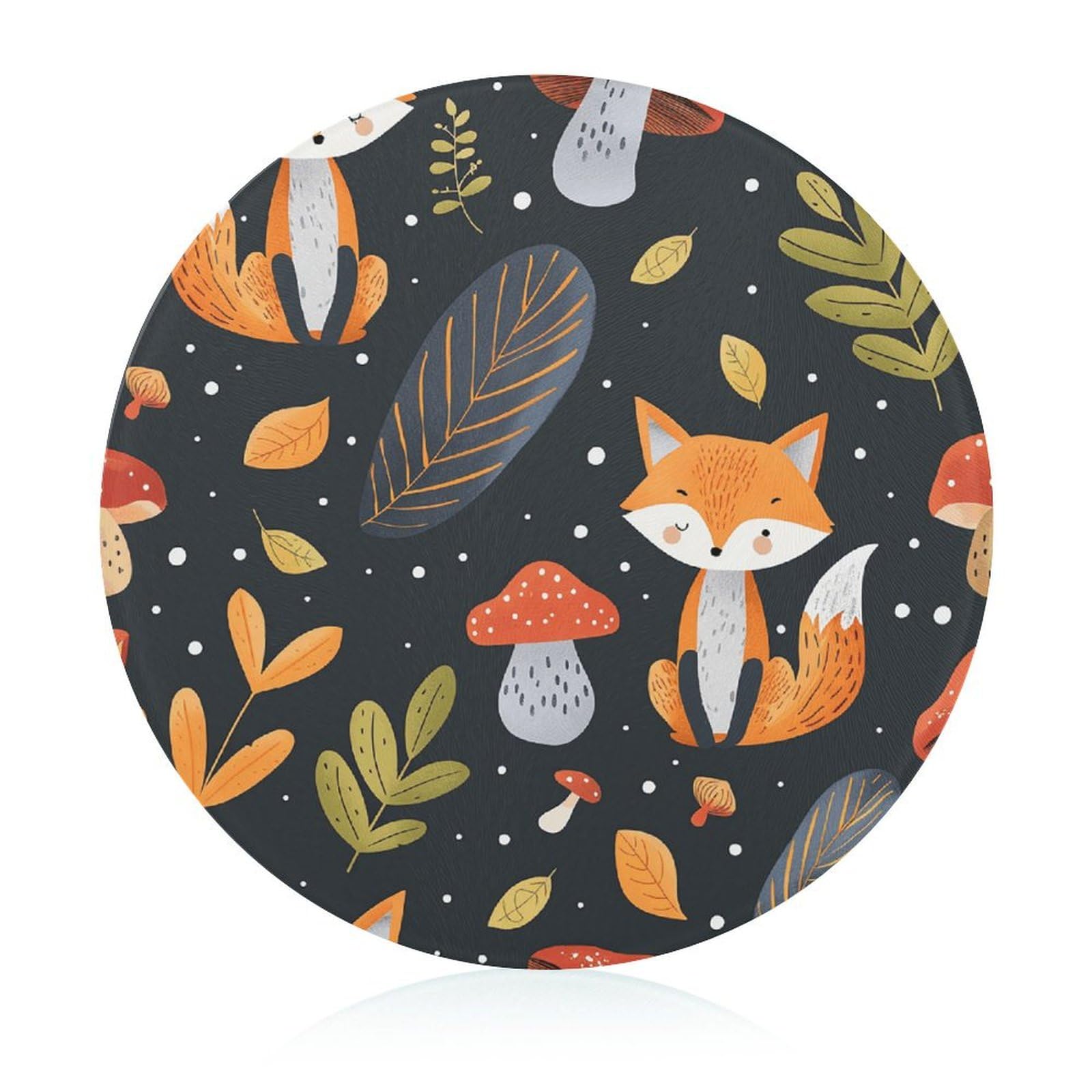 Planche à découper en verre ronde résistante aux chocs et chaleur