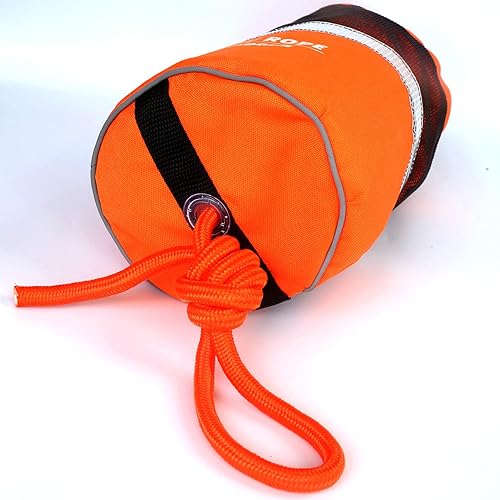 Miniatura 4 de BNY - Bolsa de tiro para rescate acuático con cuerda flotante reflectante de 98 pies, línea de lanzamiento flotante para kayak, navegación en aguas