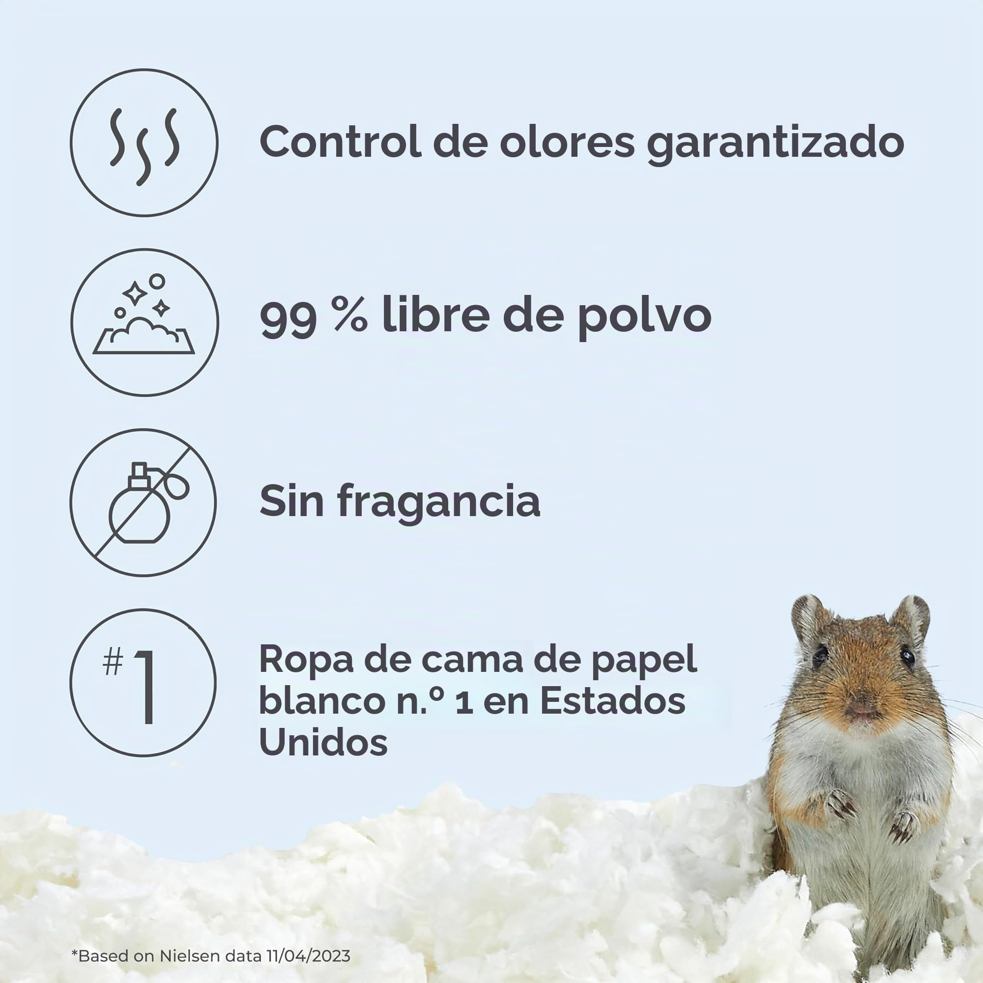 Kaytee Clean & Cozy - Paquete de 2 lechos de Papel Blanco, Fabricados para Animales pequeños, 100 litros