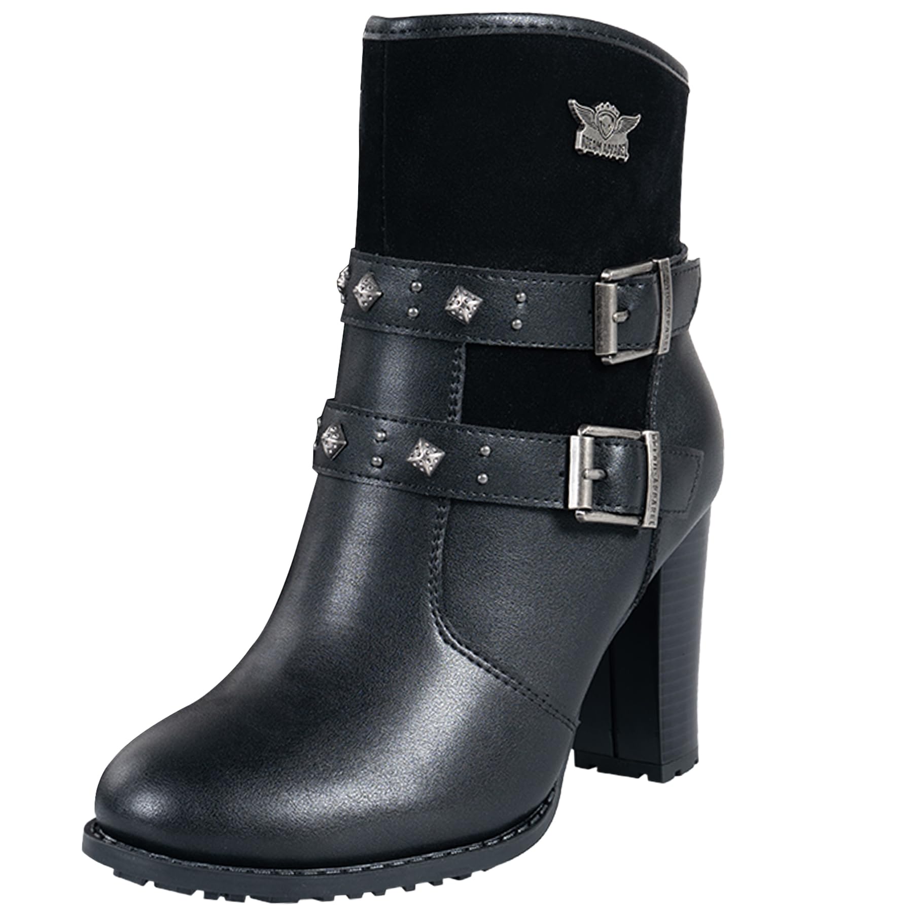 women's black biker boots