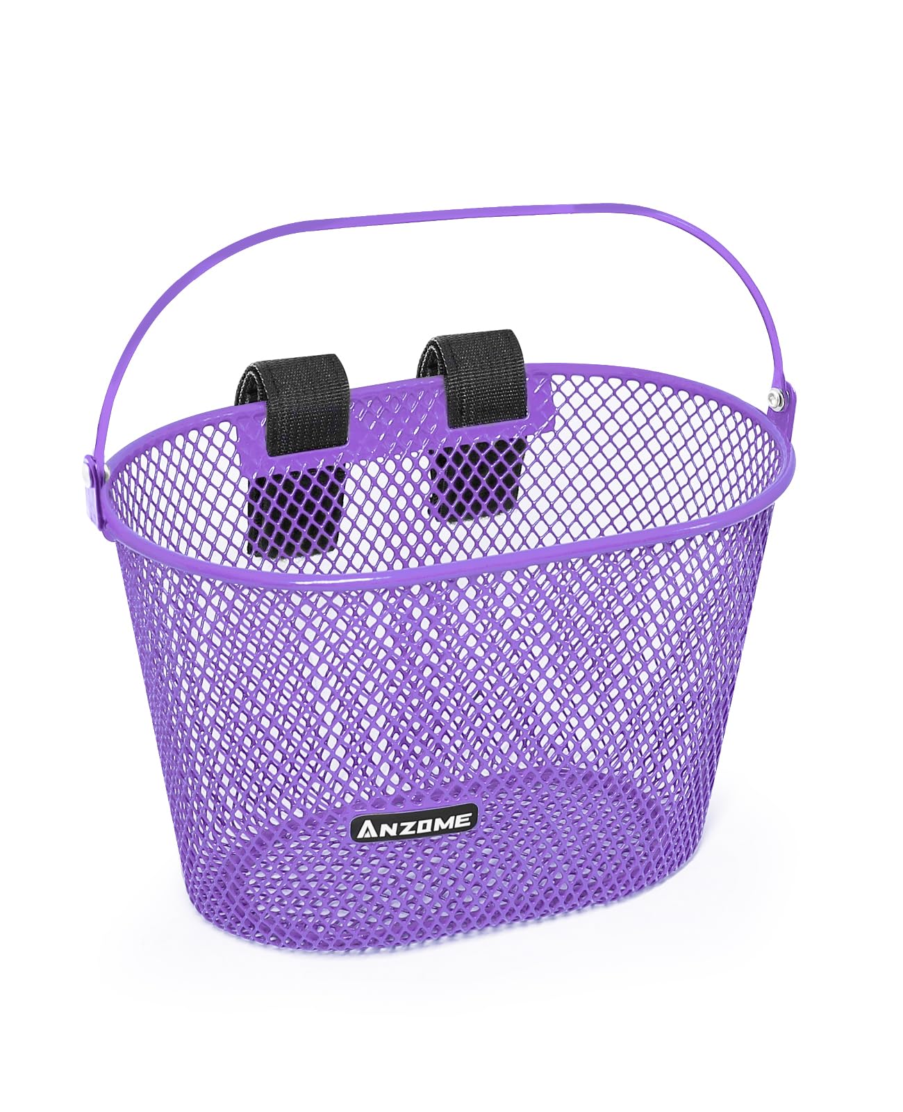 ANZOME Kids Bike Basket, Bicycle Basket for Boy and Girl, Waterproof Metal Wire Children's Bicycle Basket, Suitable for Most Children's Bicycles and Kids Tricycles