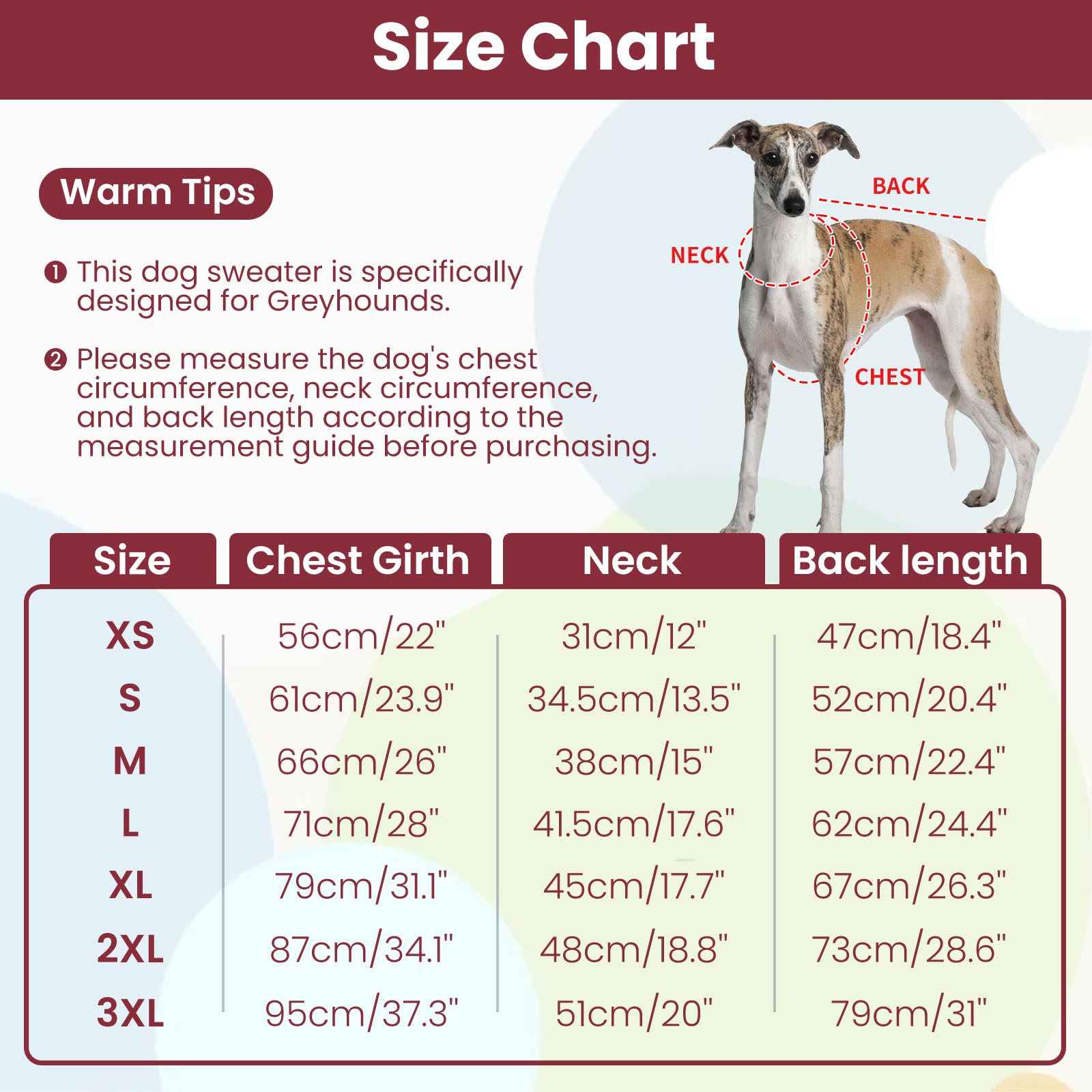 OUOBOB Greyhound Dog Sweater, Italian Greyhound Coat for Large Dogs Whippet Pullover Turtleneck Stretchy Knit Sweatshirt - Image 2