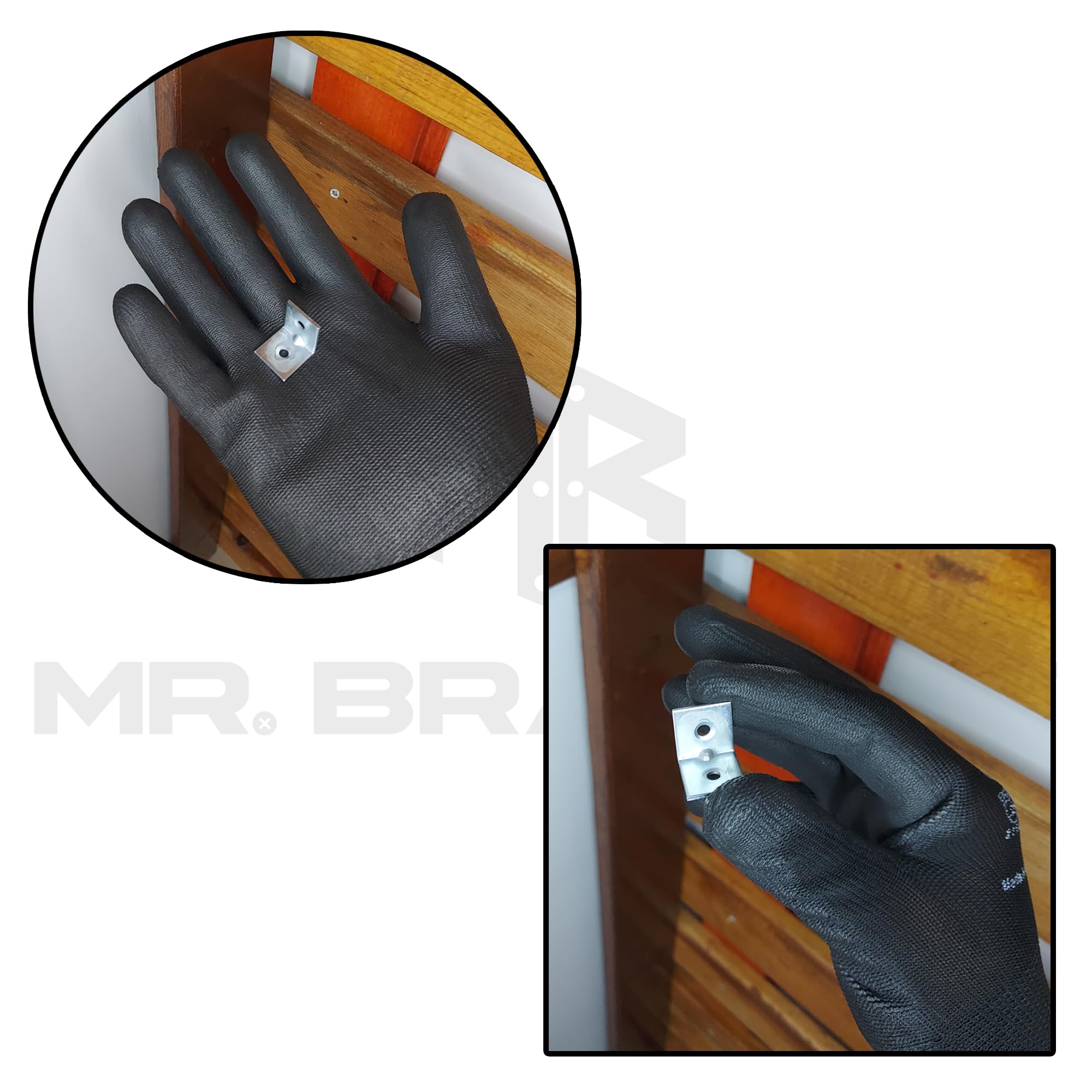 MR.BRACKET 25 ad. L Demir Gönye Köşebent 12x25x25mm- Mobilya Dolap Raf Masa Köşe Bağlantı Birleştirme Sabitleme Aparatı