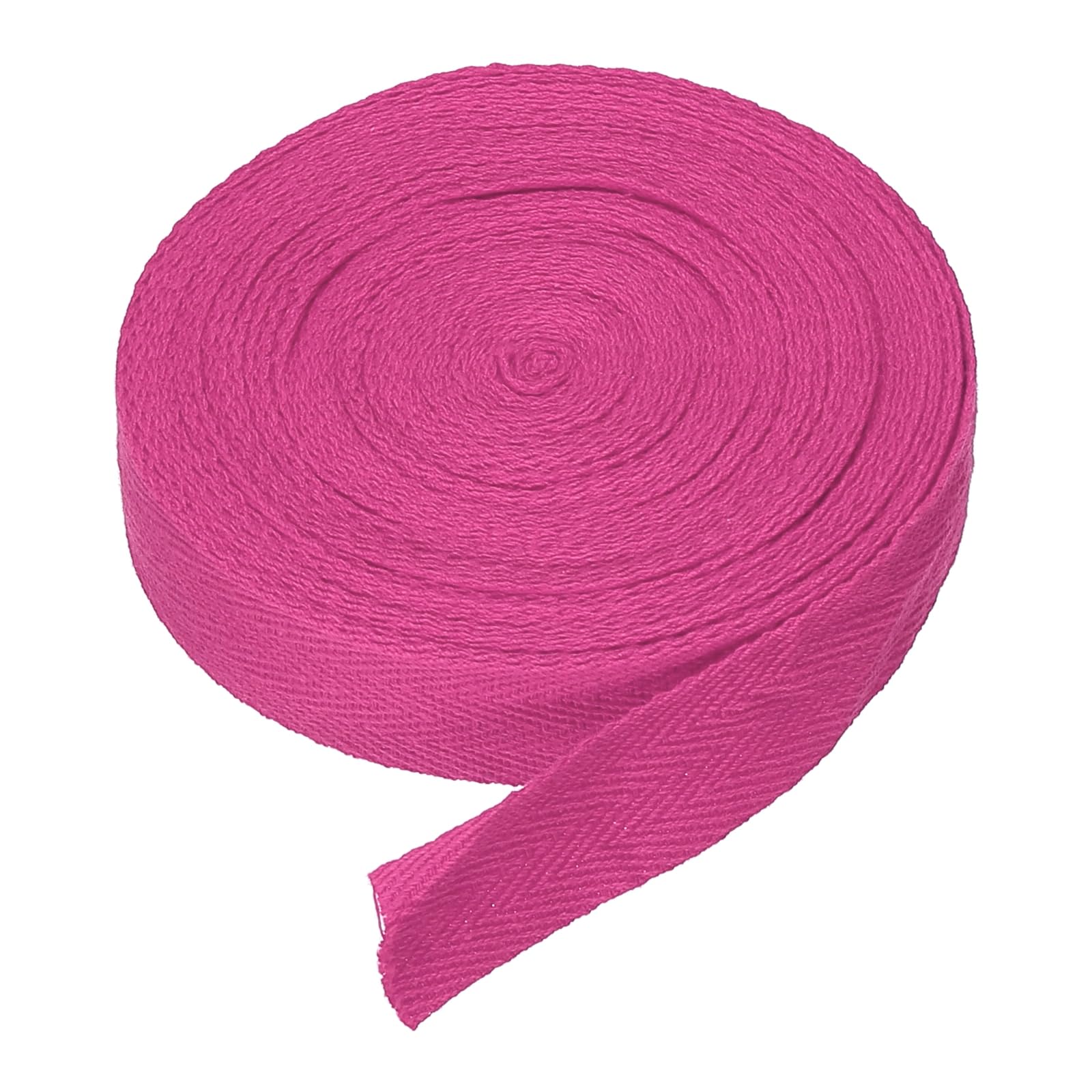DMiotech 3/4"(2cm) 10 Yards Cotton Twill Tape Cotton Ribbons Bias Binding Tape Herringbone Tape Ribbons Rose Red for DIY Crafts, Clothes, Sewing, Knit