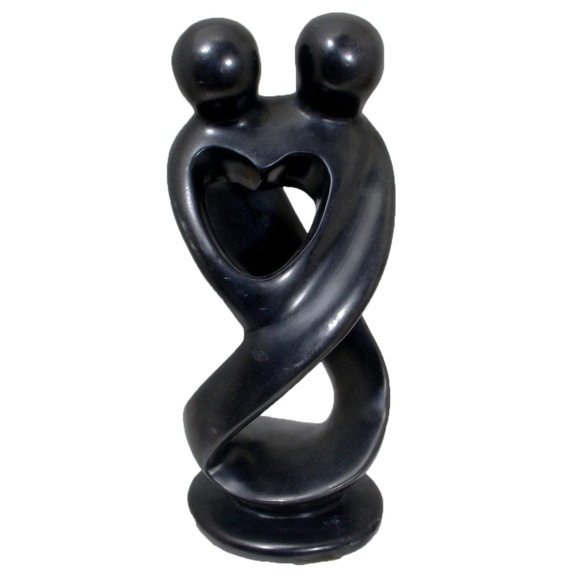 Handcrafted from Eco-Friendly Soapstone. Artisans of Kenya Zero Carbon Footprint. Every Stage in Making Involved Genuine Human Hands Artisans Use Natural Dyes (8 Inch, Black)