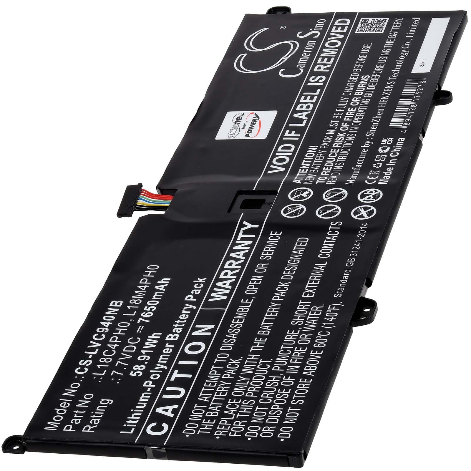 Akku für Lenovo Yoga C940-14IIL-81Q9 Laptop, 7,7V, Li-Polymer
