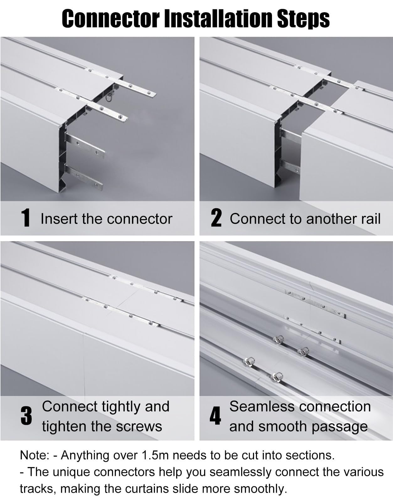 Generico Sistema di binari per Tende, cassonetto per mantovana per Tende a soffitto o a Parete con Binario - 140 cm (4,6 Piedi) Sistema di binari Decorativi per mantovana per Tende a Scomparsa - Eleg