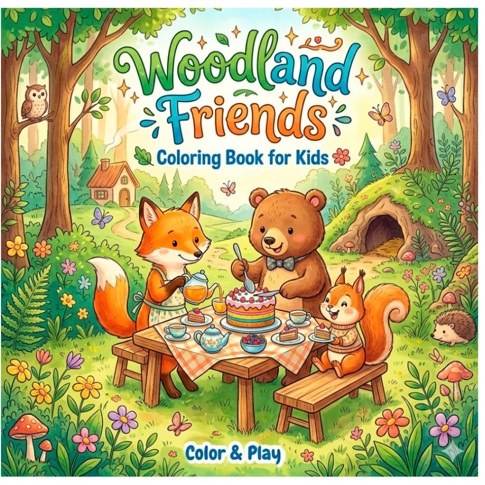 Woodland Friends: Coloring Books for Kids