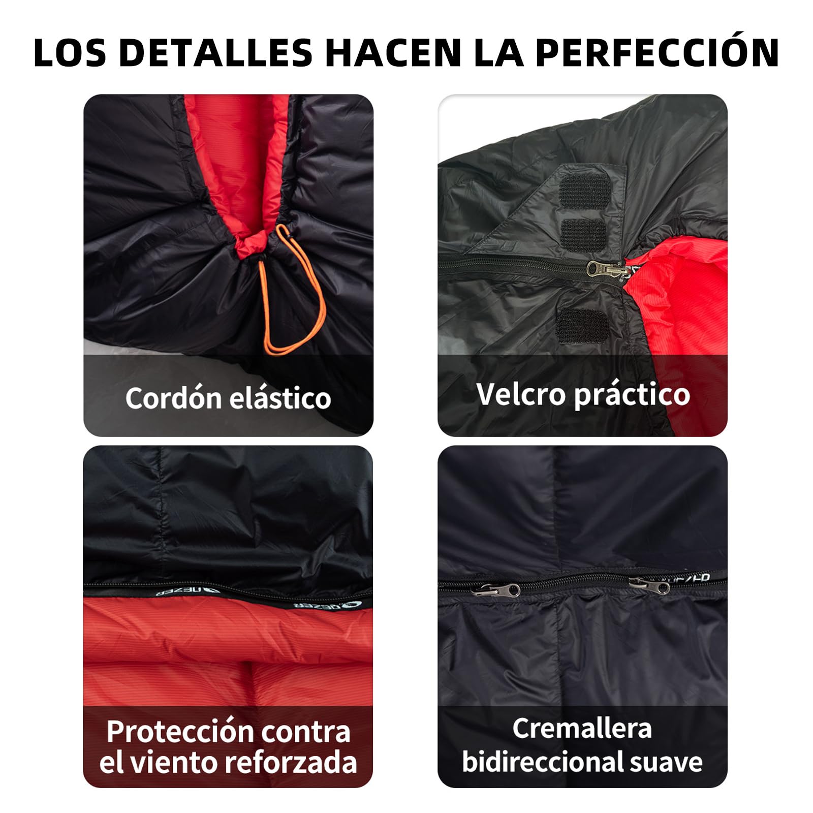 Saco de Dormir de Invierno -20 Grados, con plumón de 620 FP Premiumcálido Saco de Dormir de plumón para Clima frío Extremo, Camping, Senderismo y montañismo