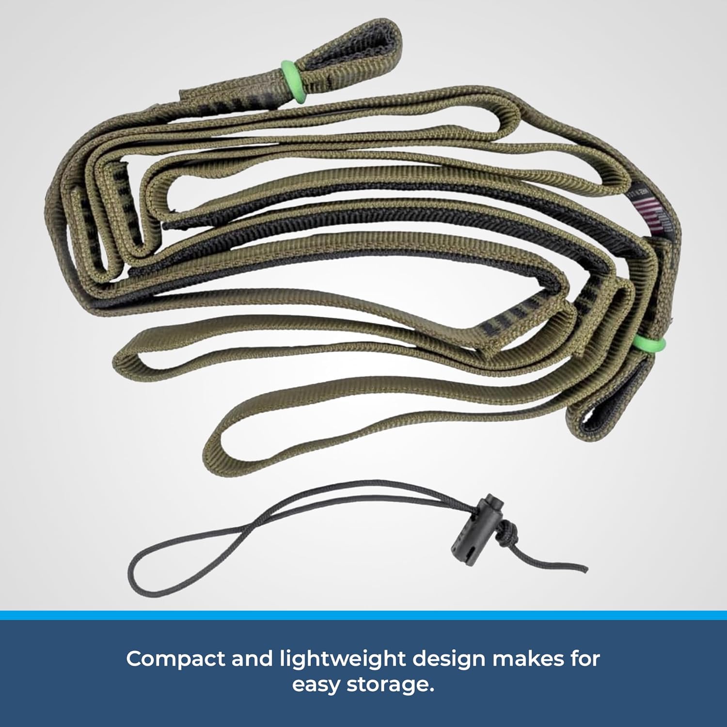 RNA Ape Canyon Outfitters Step Aider – Tree Saddle Climbing Aider. OD Green 4000-lb Tubular Webbing, CNC Sewn Ends, Lightweight Hunting Gear - 1, 2, or 3 Step Options