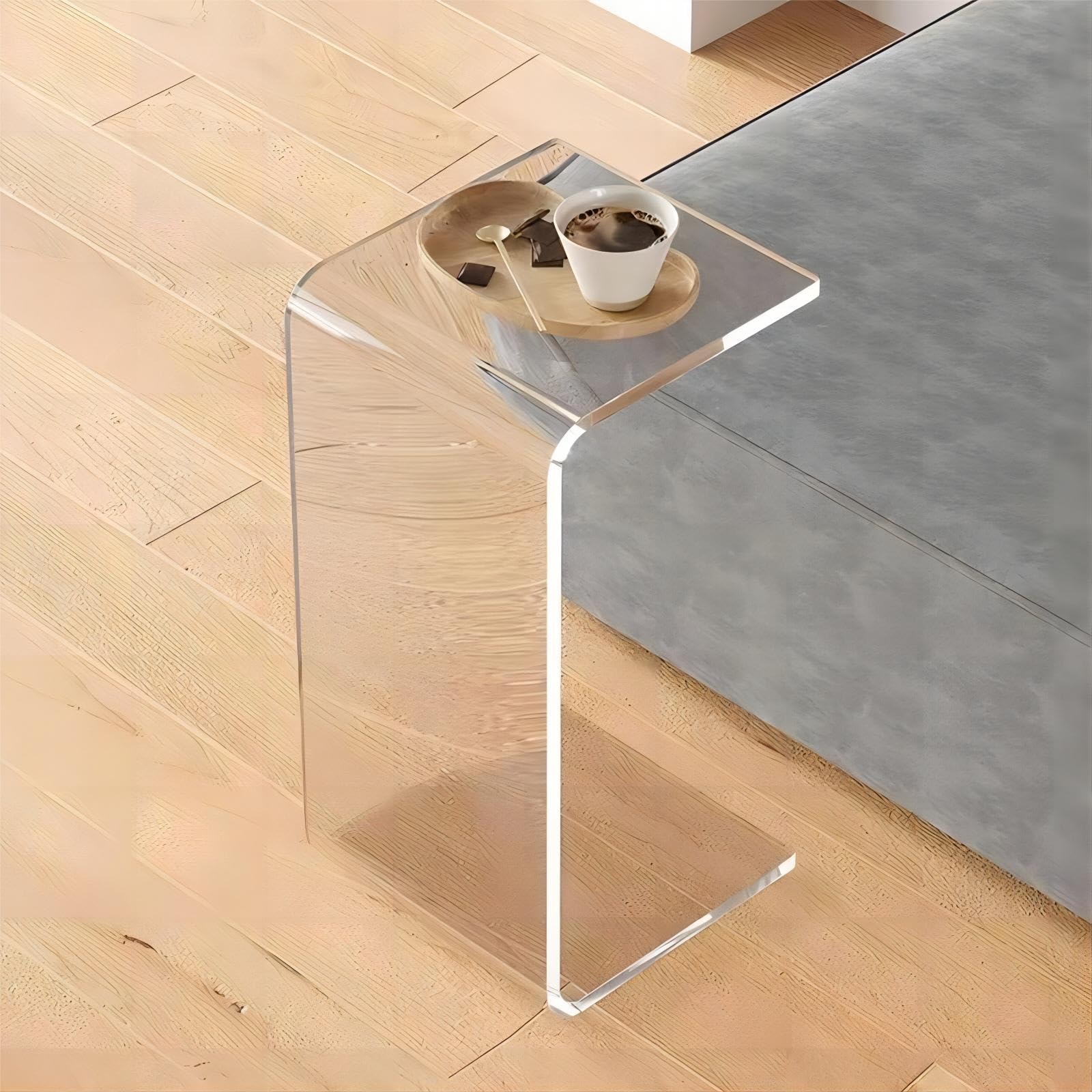 Mesa de centro pequeña para sofá y portátil ideal para leer en el salón o usar en el dormitorio
