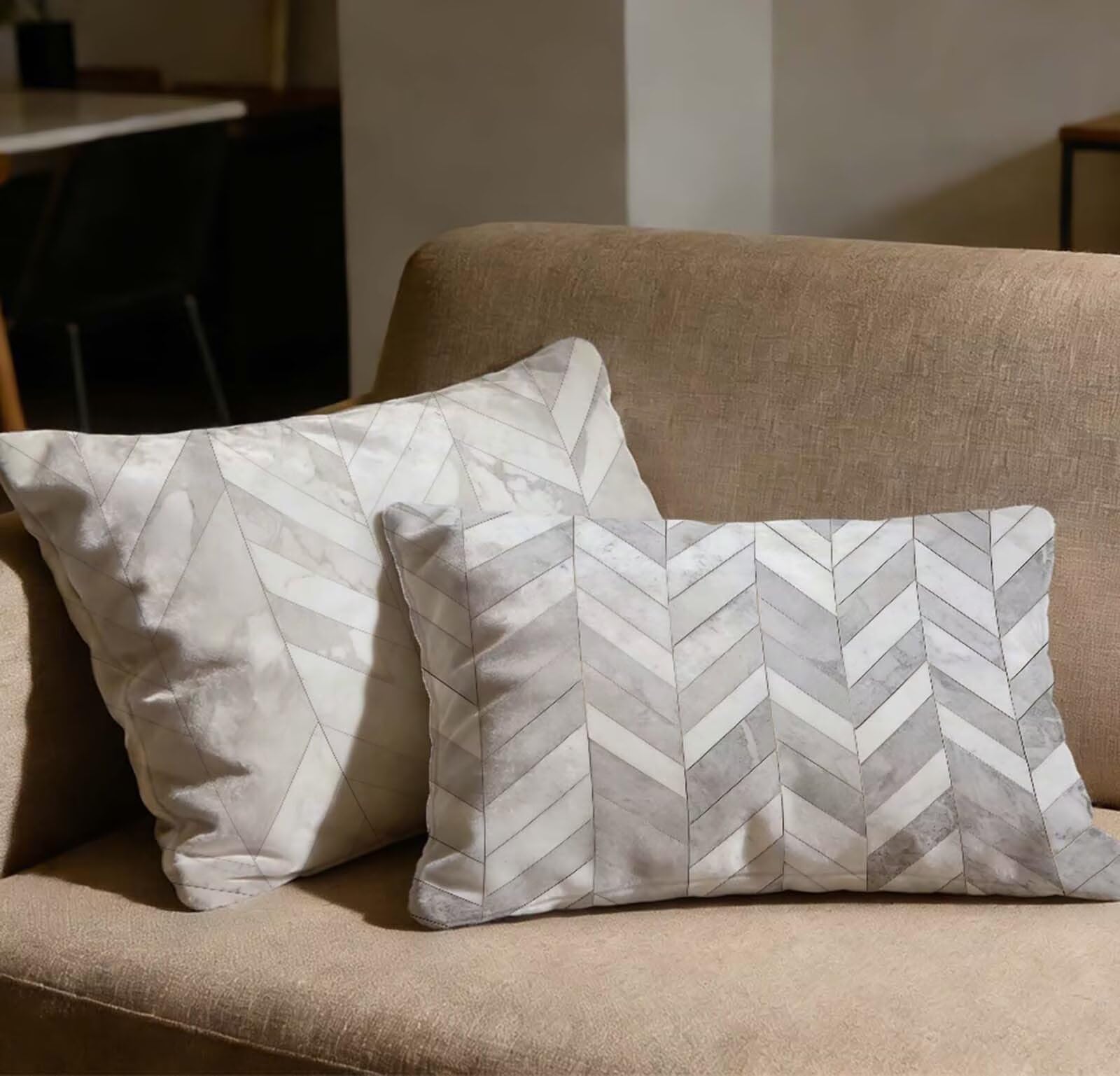 Taie oreiller 40x70 velours gris de qualité supérieure avec finitions soignées