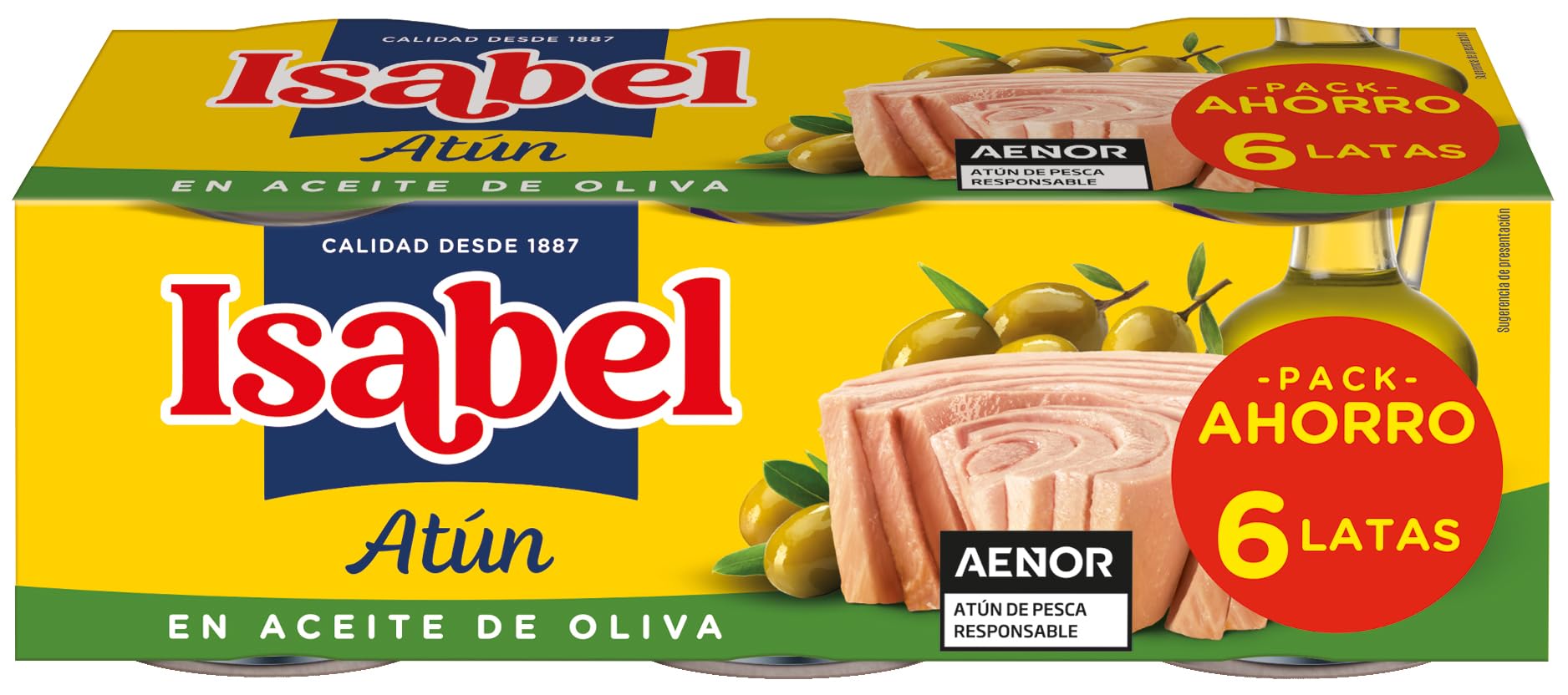 Isabel Atún en aceite de oliva pack 6 x 65gr