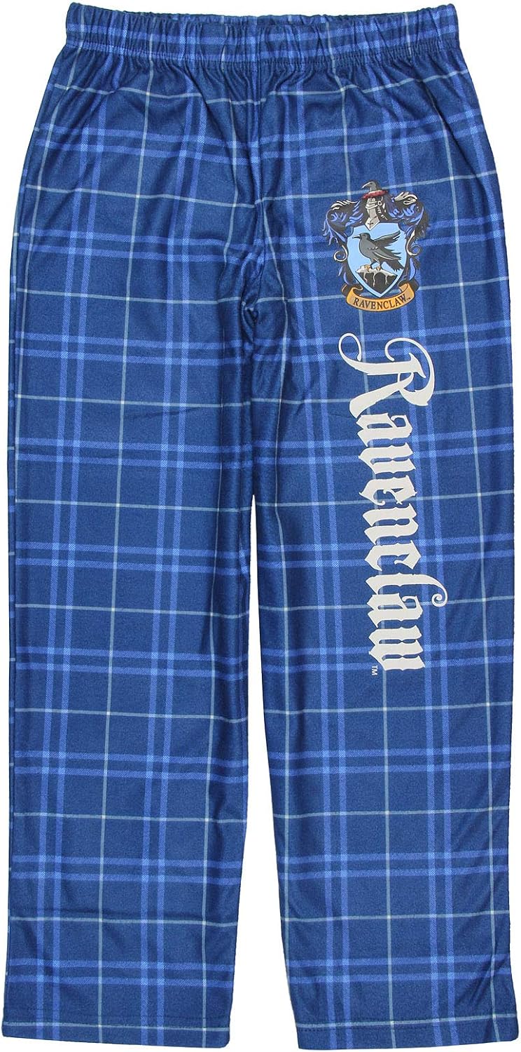 INTIMO Harry Potter Big Boys Houses Plaid Pajama Lounge Pants (Ravenclaw, 8)