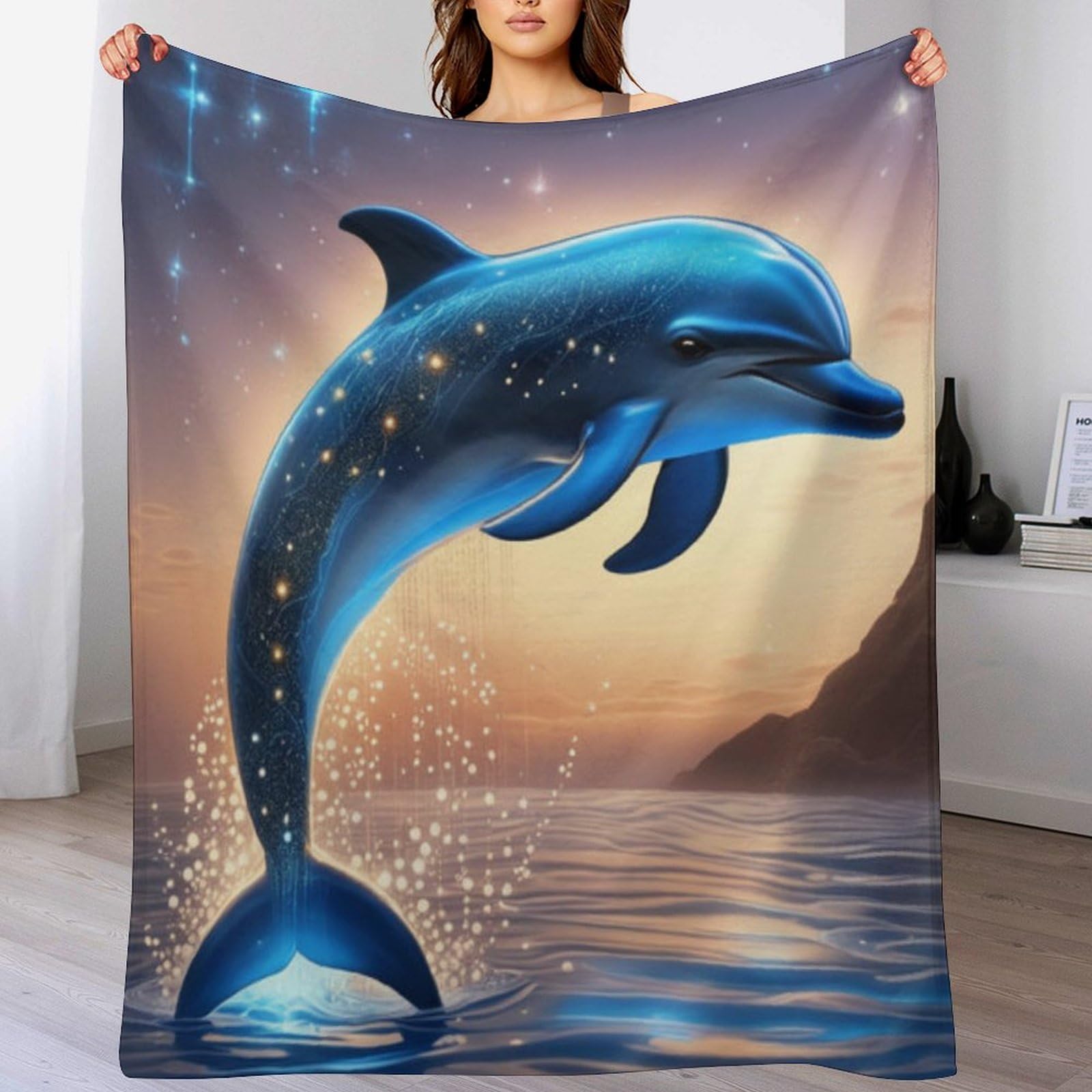 Couvertures en flannel douce dauphin contre le froid du lit