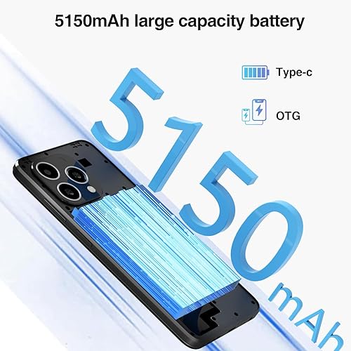 Miniatura 5 de DOOGEE N55PLUS - Teléfono celular desbloqueado, 20 GB de RAM+128 GB de ROM1 TB teléfono Android, 90 Hz 6.56 pulgadas HD+, 5150 mAh, Dual SIM