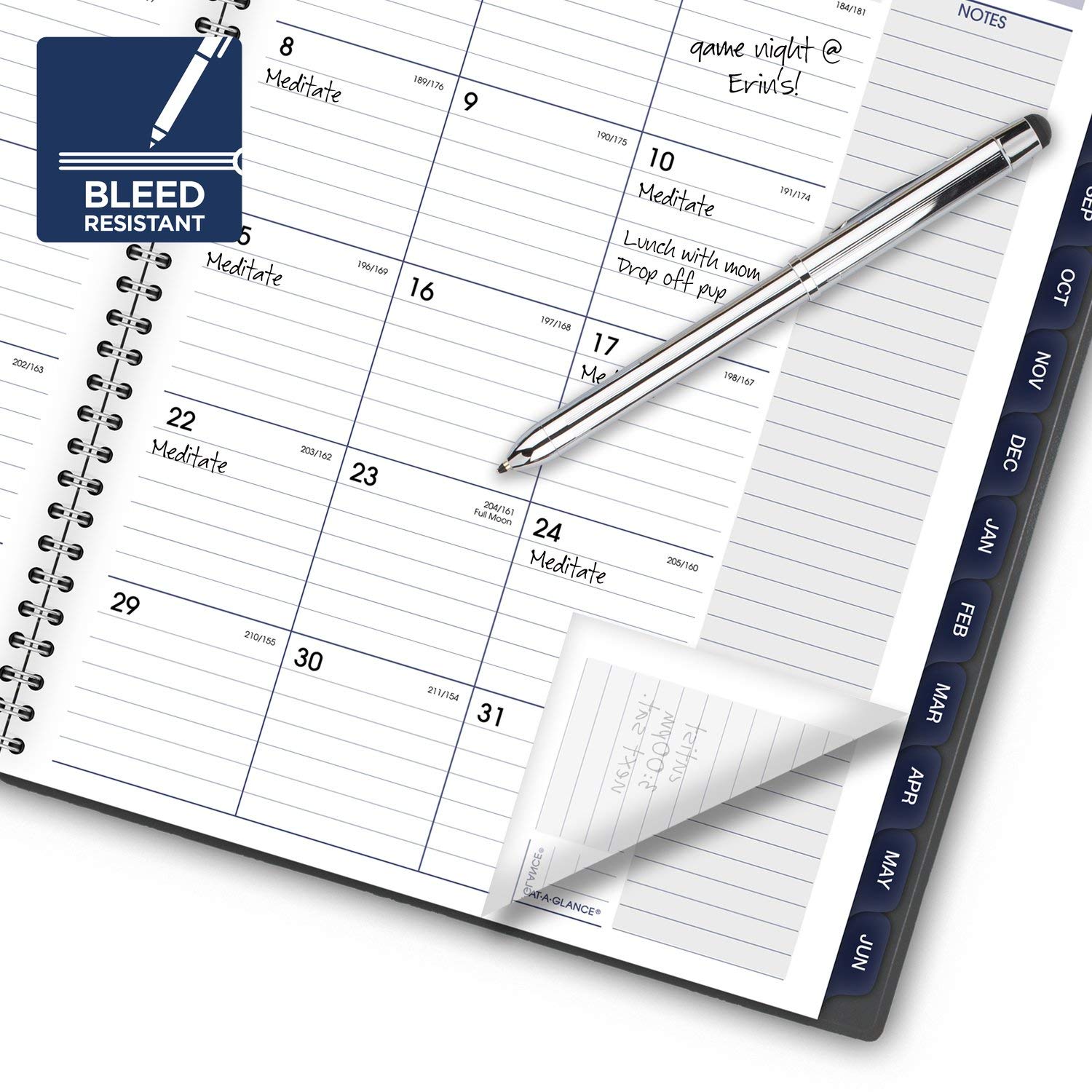 AT-A-GLANCE Agenda accademica 2021-2022, agenda settimanale e mensile, 12,7 x 20,3 cm, piccola, per scuola, insegnanti, studenti, DayMinder, carbone (AYC20045)