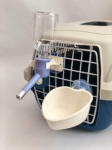 Miniatura 7 de Choco Nose Botella de agua patentada de viaje sin goteo, alimentador y plato de comida desmontable para perroscachorrosgatosconejos y otros animales