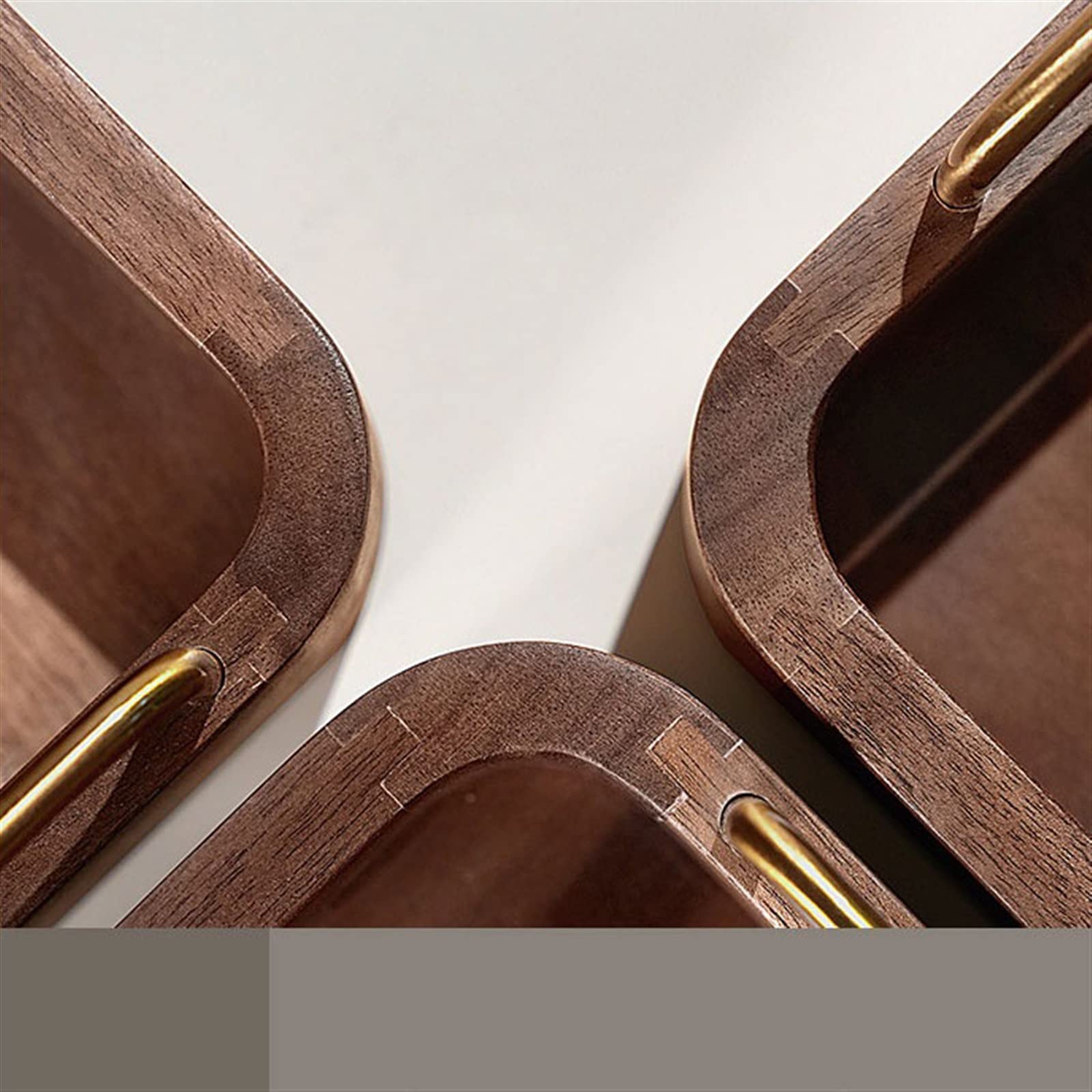 Bandeja Rectangular de Madera de Lujo para Servir, Multifuncional para el té de la Tarde y el café, Bandeja Decorativa Grande para reuniones Familiares (M)