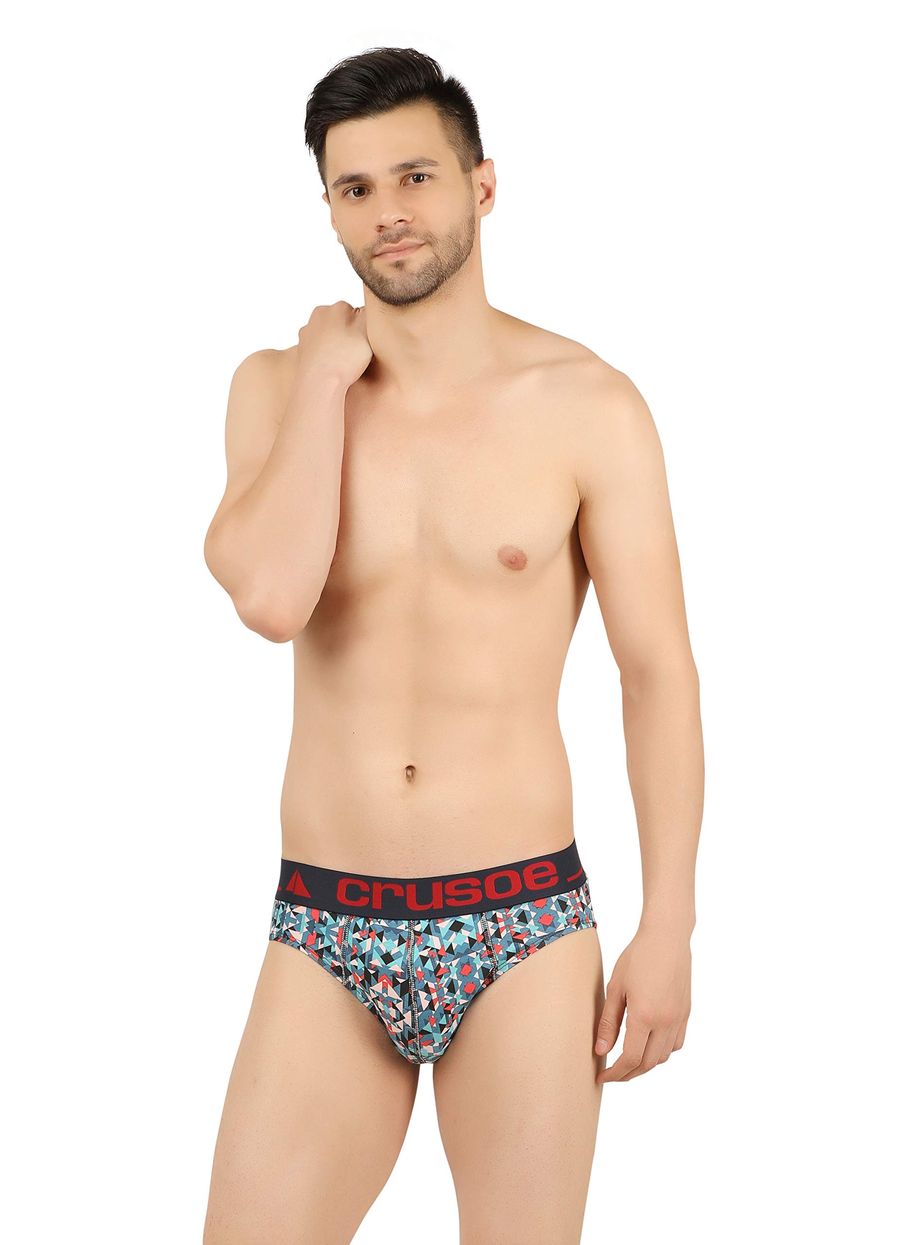 Crusoe Maverick Printed Brief [Assorted Color & Print] (X-Large)