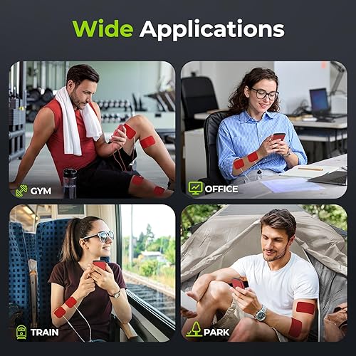 Miniatura 7 de AUVON Unidad TENS EMS de doble canal, masajeador de pulso electrónico con 24 modos para terapia de alivio del dolor y mejora del rendimiento