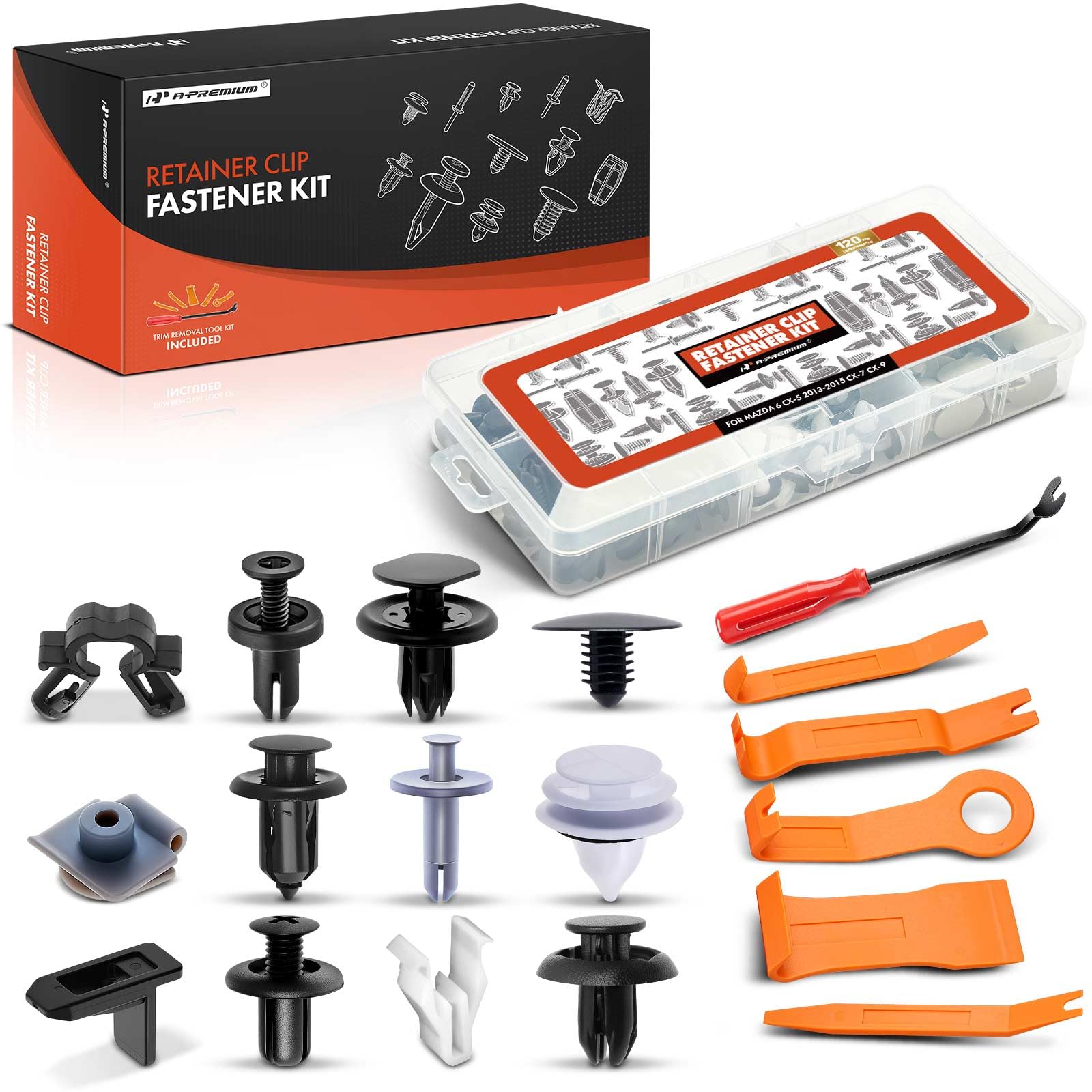 アクセサリー MS Amazon.com: A-Premium 120PCS Fastener Retainer Clip Kit Compatible