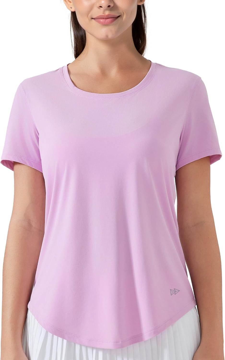 Yvette Women's Athletic Shirts Short Sleeve Workout Tennis Yoga Running Gym Basic Tee Top Casual T-Shirts