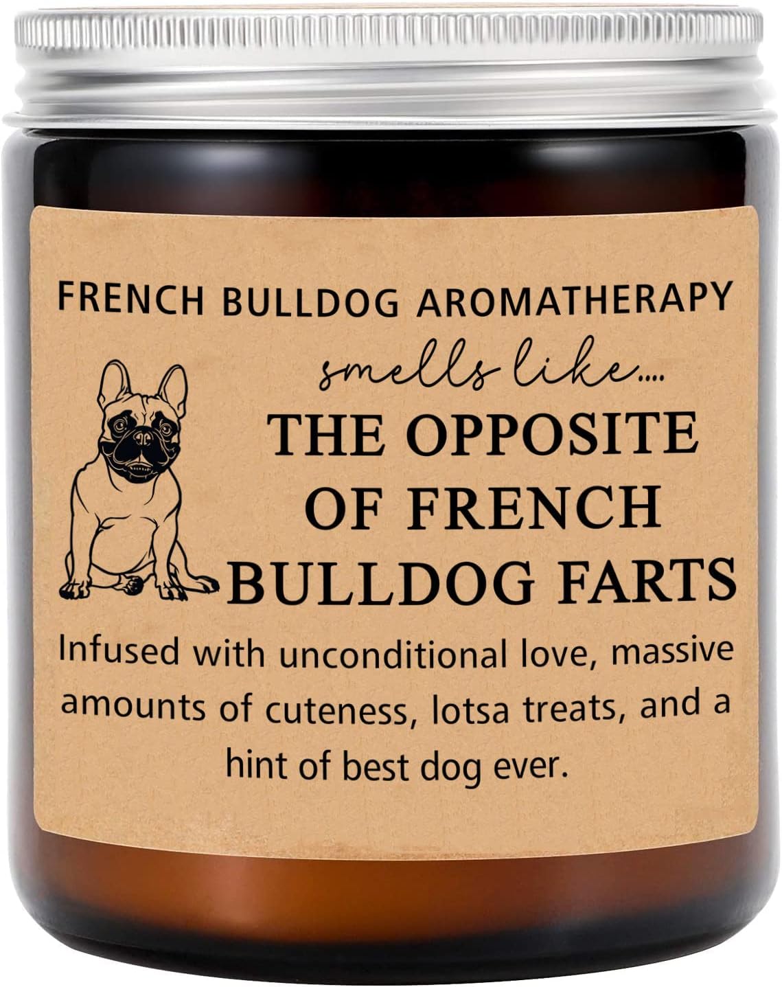French Bulldog Candle - Lavender Scent - Natural Soy Wax - Long Burning - Perfect for Home Decor