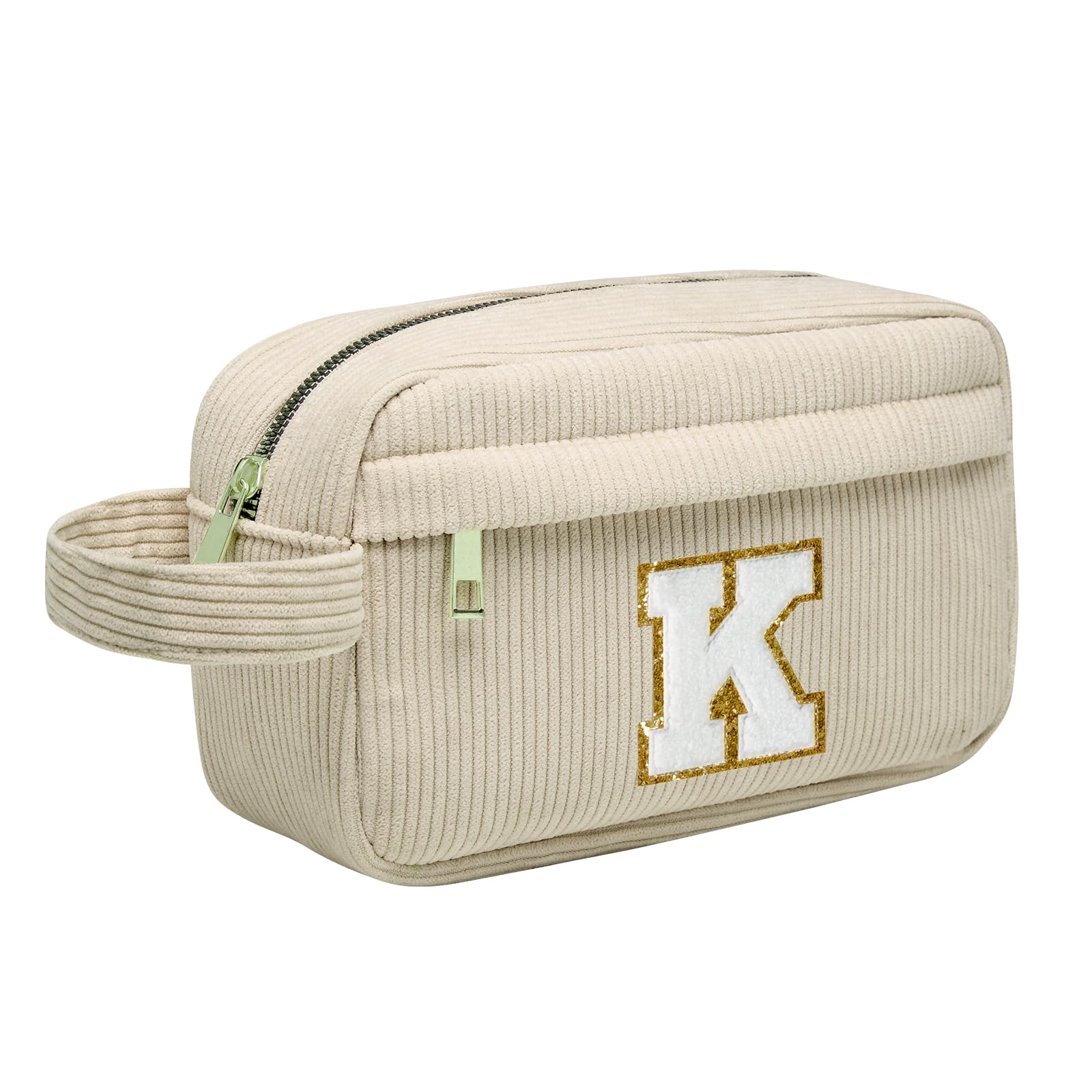 Neceser Maquillaje Mujer Personalizado Inicial, Bolsa de Cosméticos de Viaje, Gran Capacidad Neceser de Maquillaje de Pana, Regalo Cumpleaños Navidad para Mujeres Novias Mejores Amigas, Rosa L — view 13
