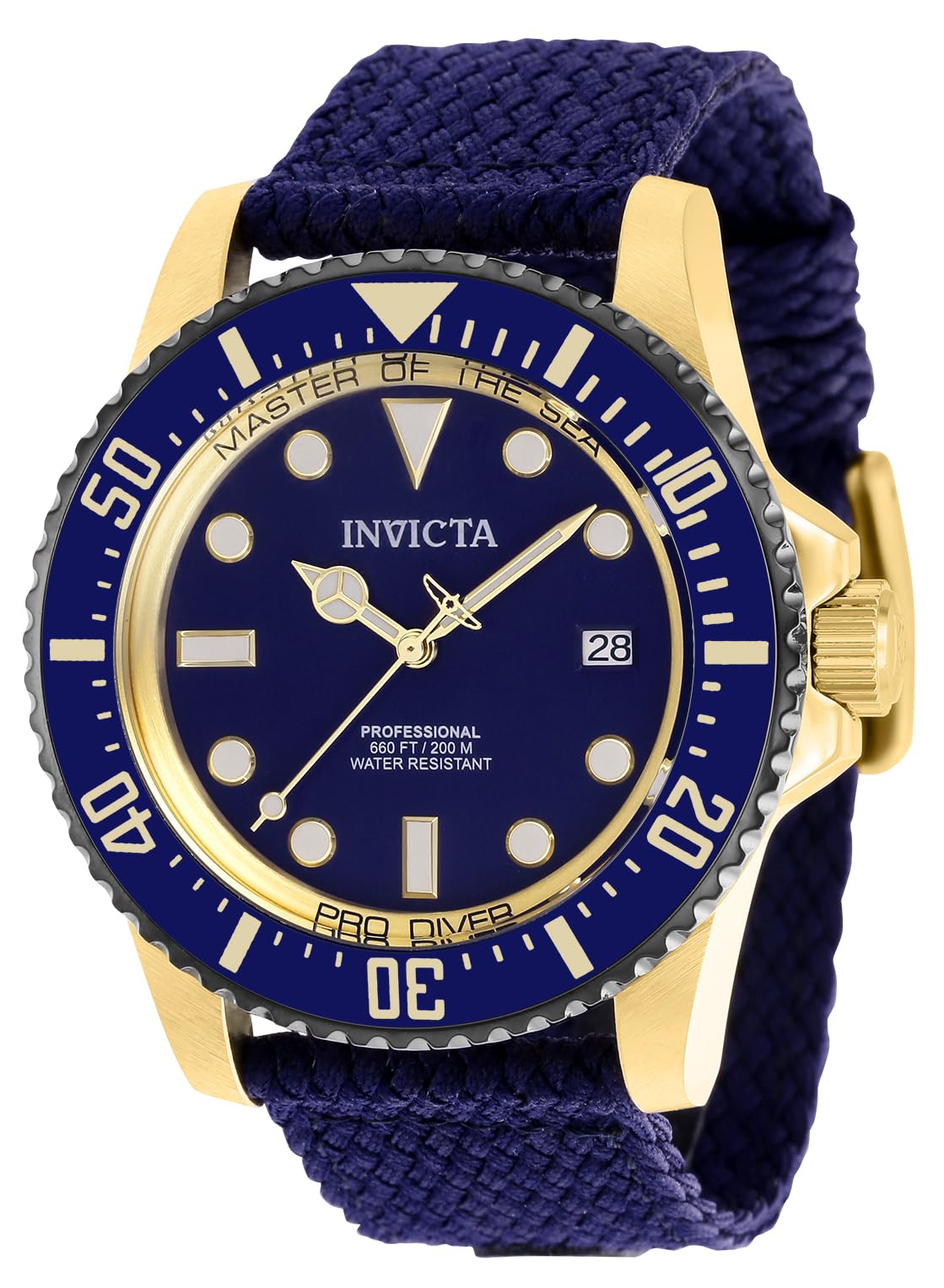 Men's 43mm Pro Diver Navy Blue Dial Automatic Navy Blue Polyester Watch Model:38239, Navy Blue