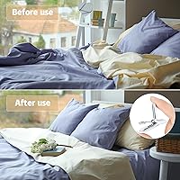 Vista 4 de Patelai 36 piezas de pinzas acolchadas para edredón, clips blancos para edredón, sujetadores acolchados para mantas para asegurar la ropa de cama